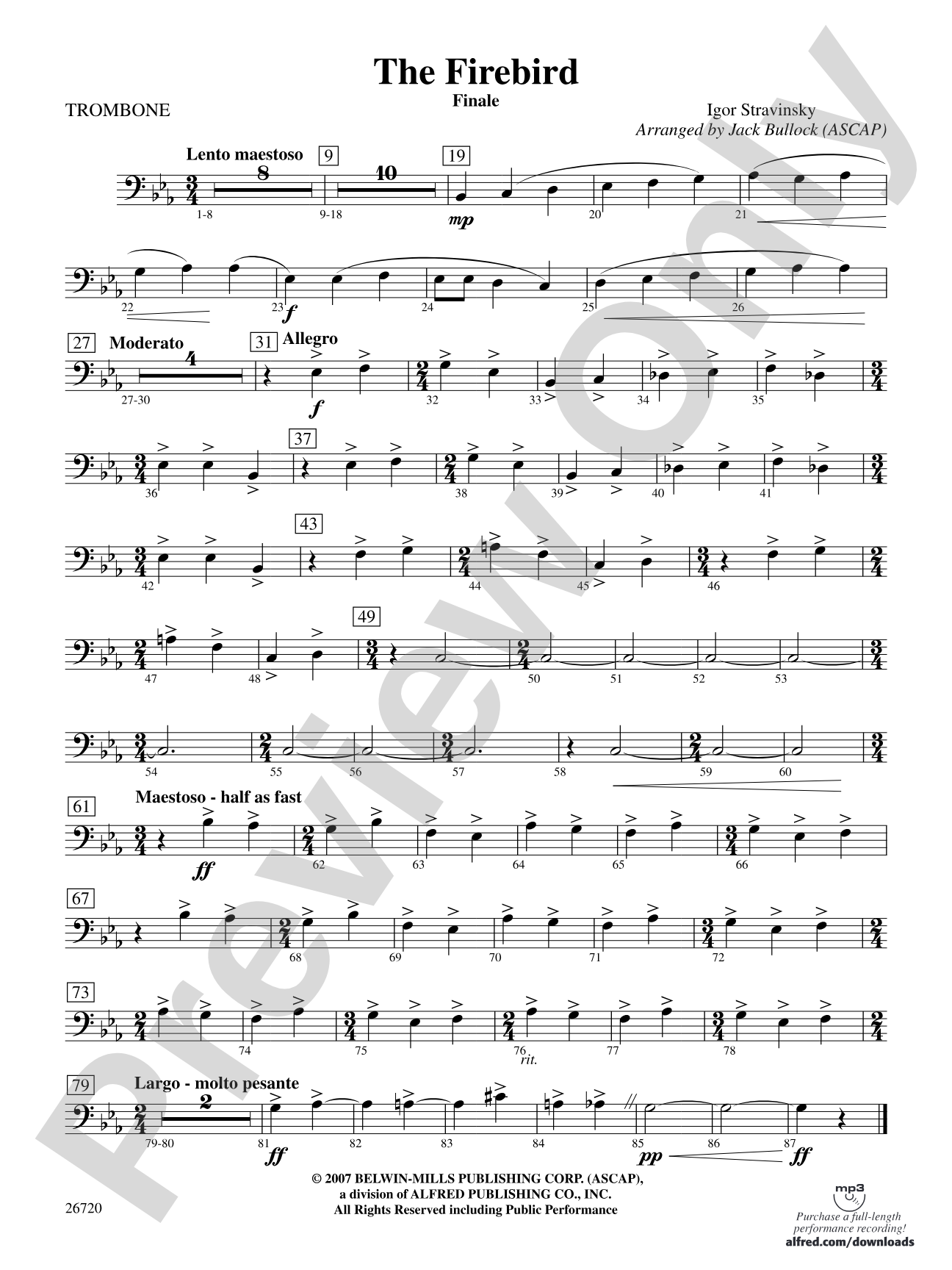 The Firebird: 1st Trombone