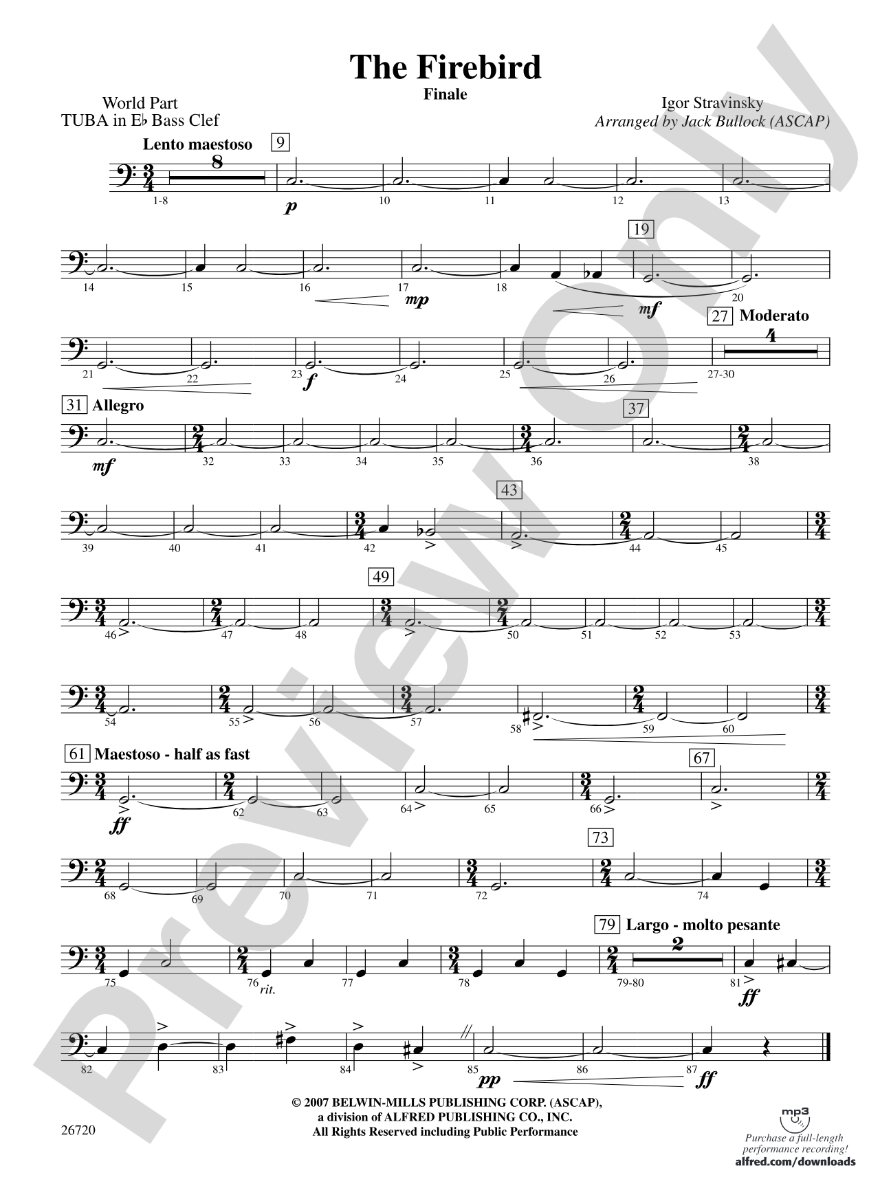 The Firebird: (wp) E-flat Tuba B.C.