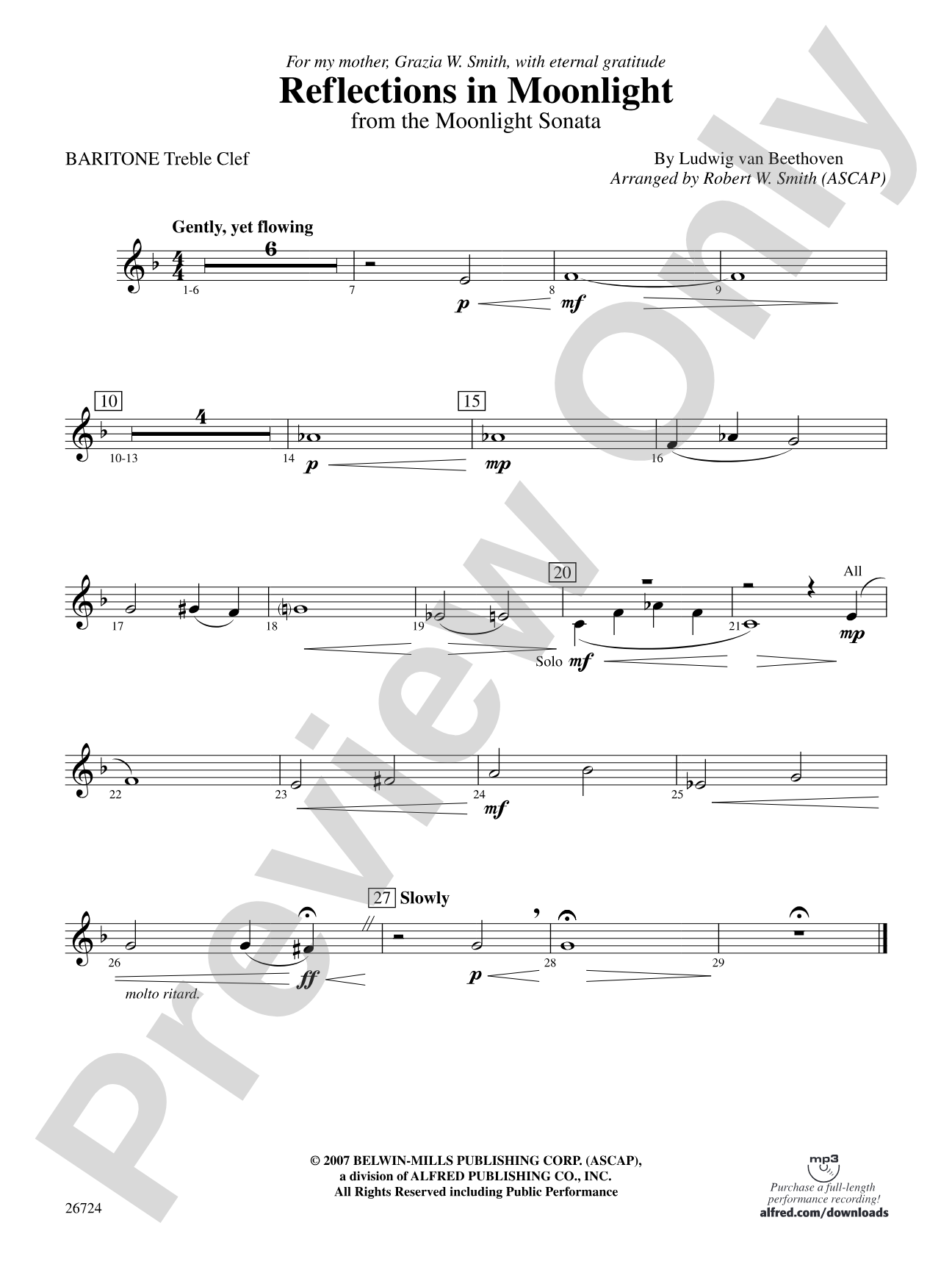 Reflections In Moonlight: Baritone T.C.