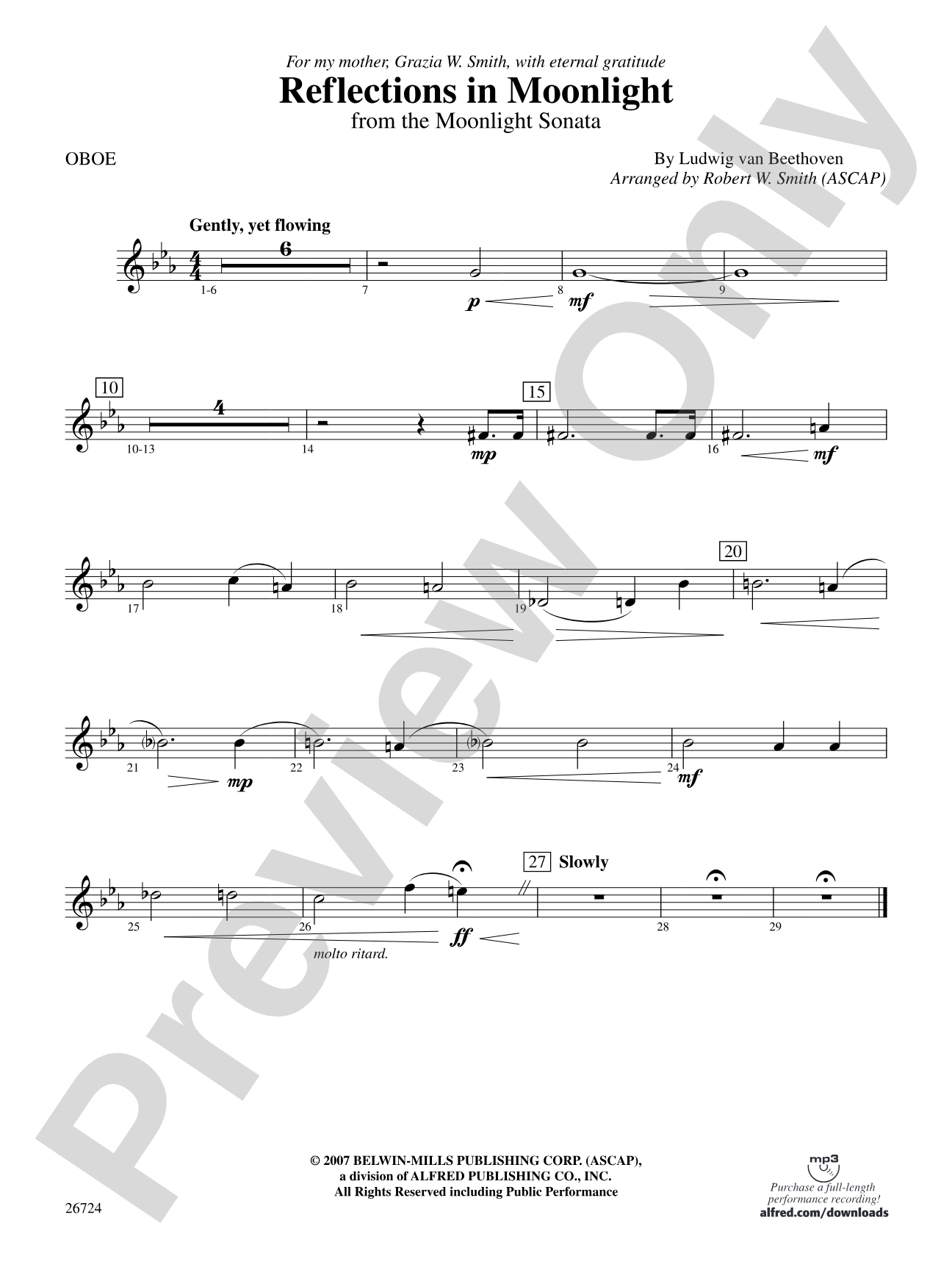 Reflections In Moonlight: Oboe