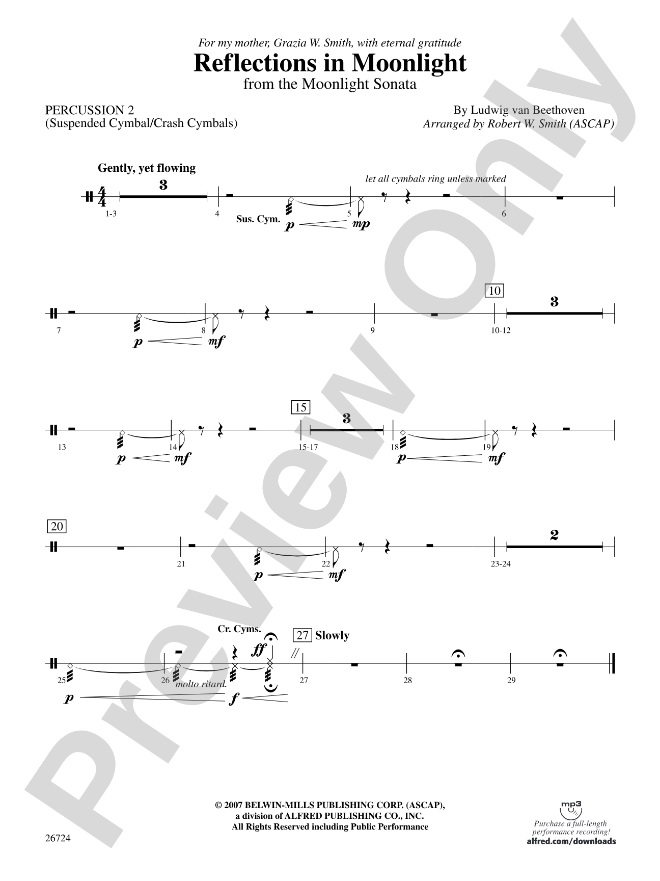 Reflections In Moonlight: 2nd Percussion