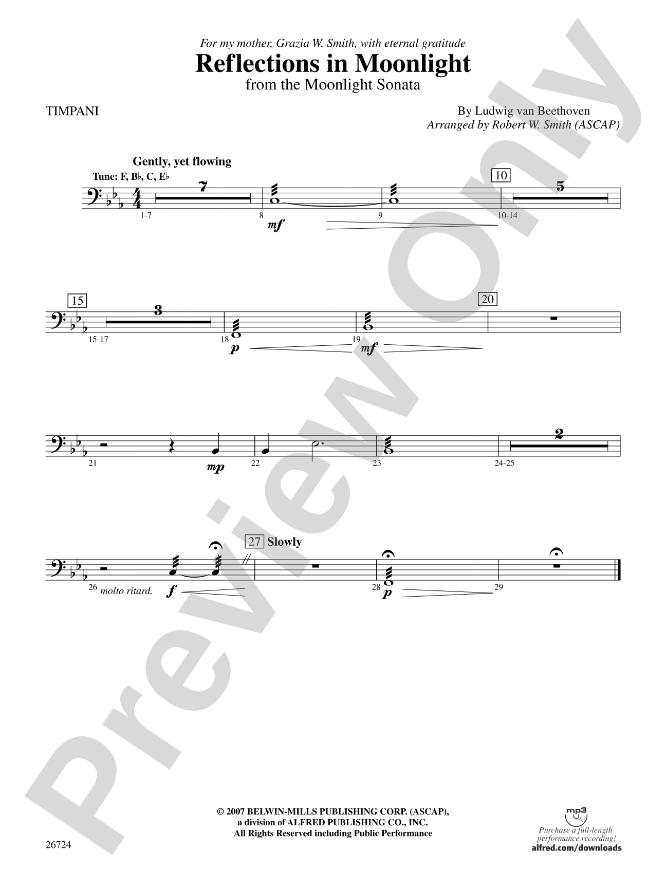 Reflections In Moonlight: Timpani