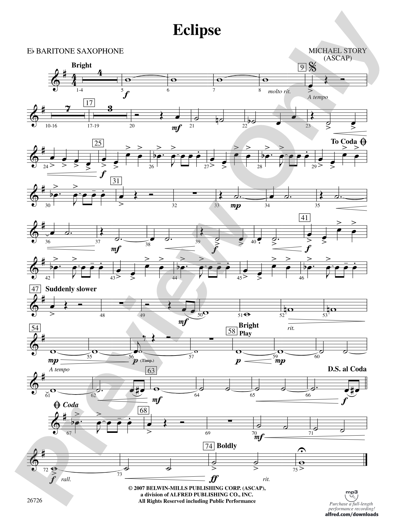 Eclipse: E-flat Baritone Saxophone