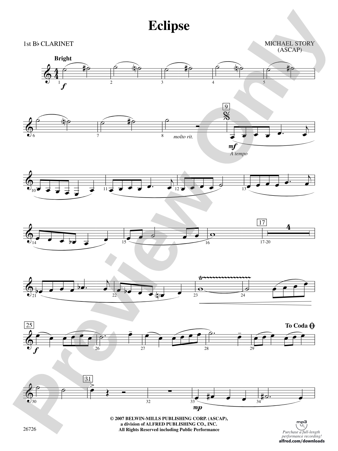 Eclipse: 1st B-flat Clarinet