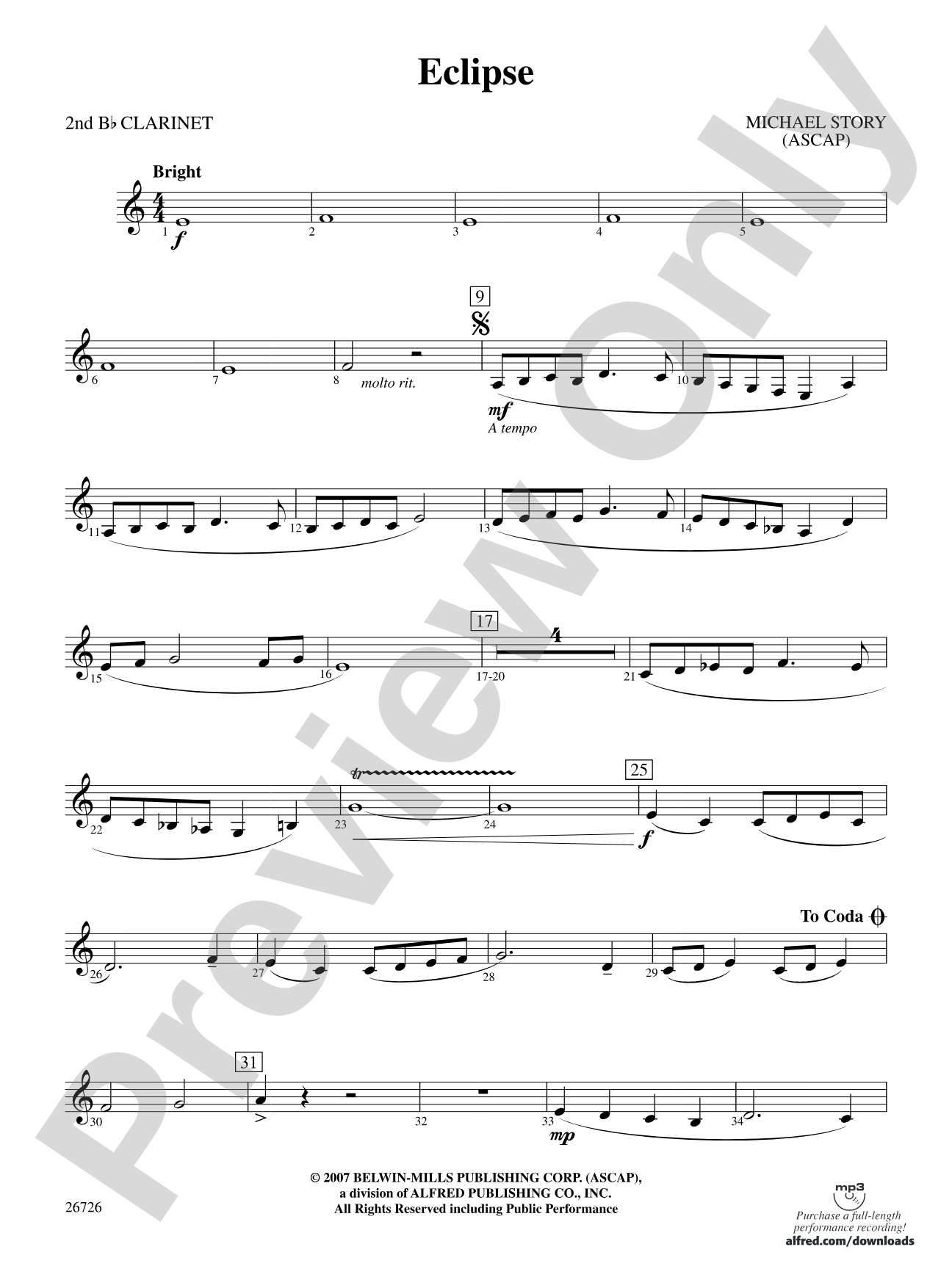 Eclipse: 2nd B-flat Clarinet