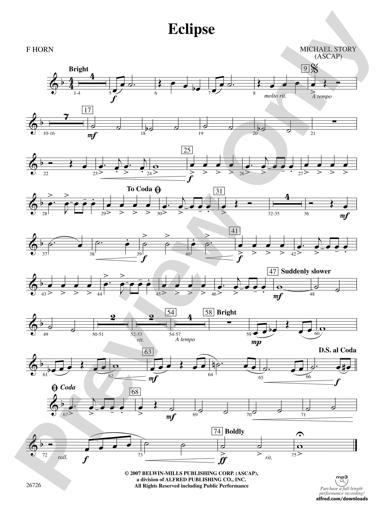 Eclipse: 1st F Horn