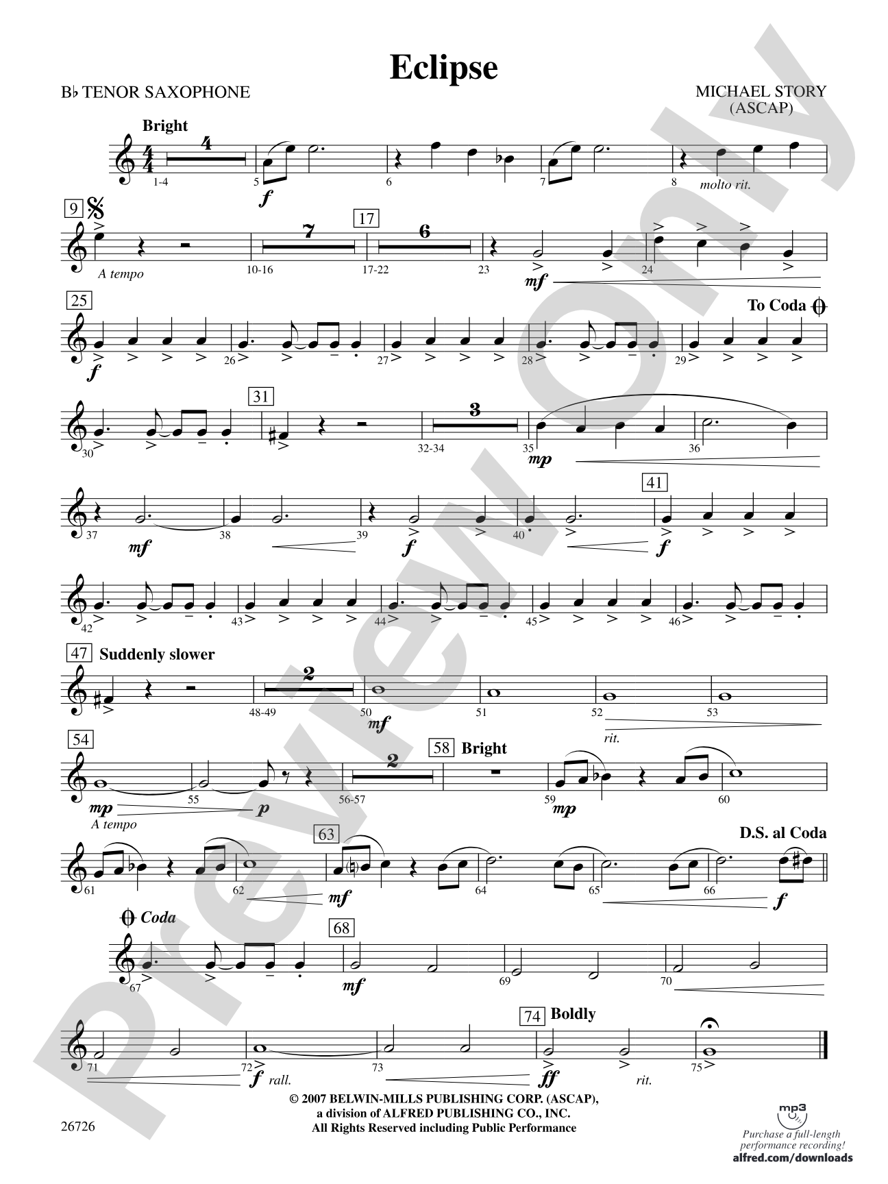 Eclipse: B-flat Tenor Saxophone