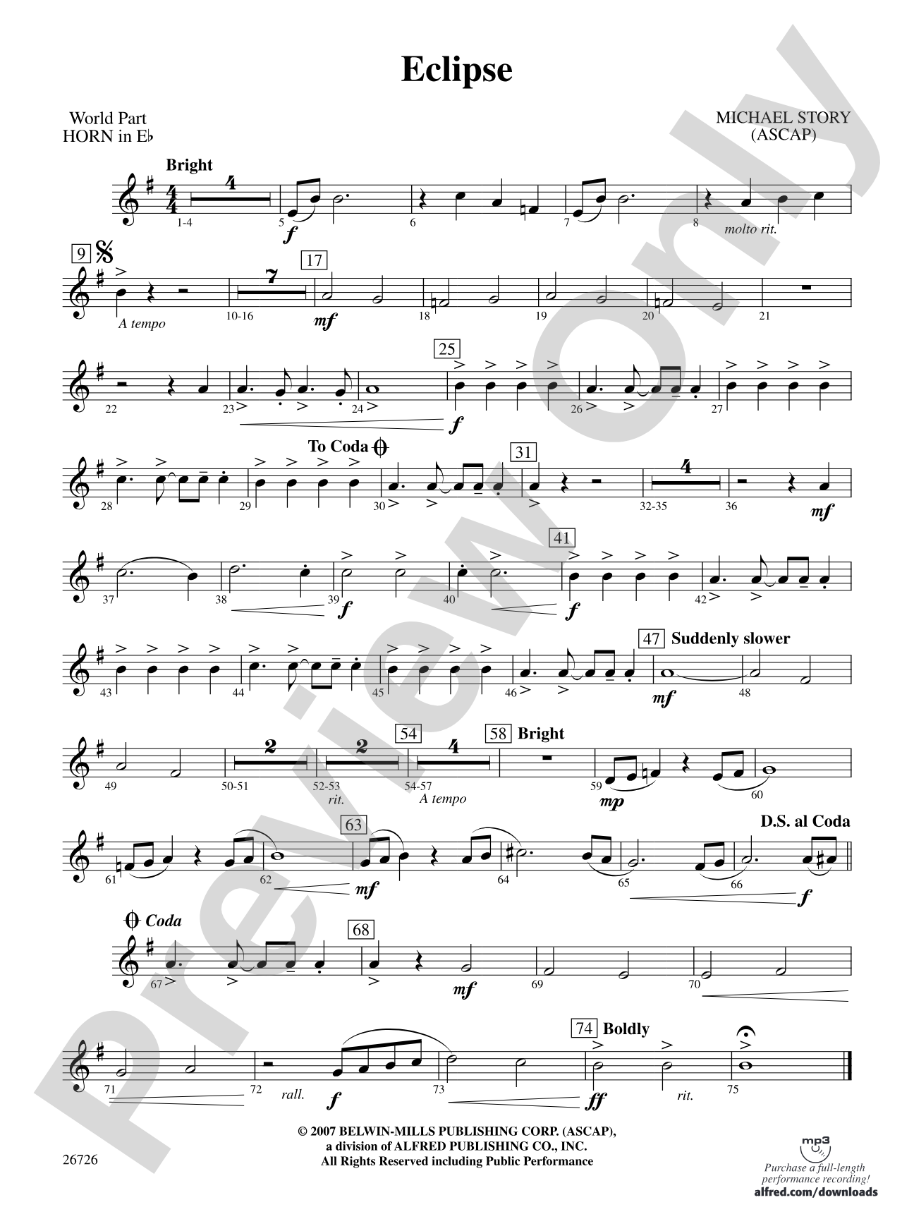 Eclipse: (wp) 1st Horn in E-flat
