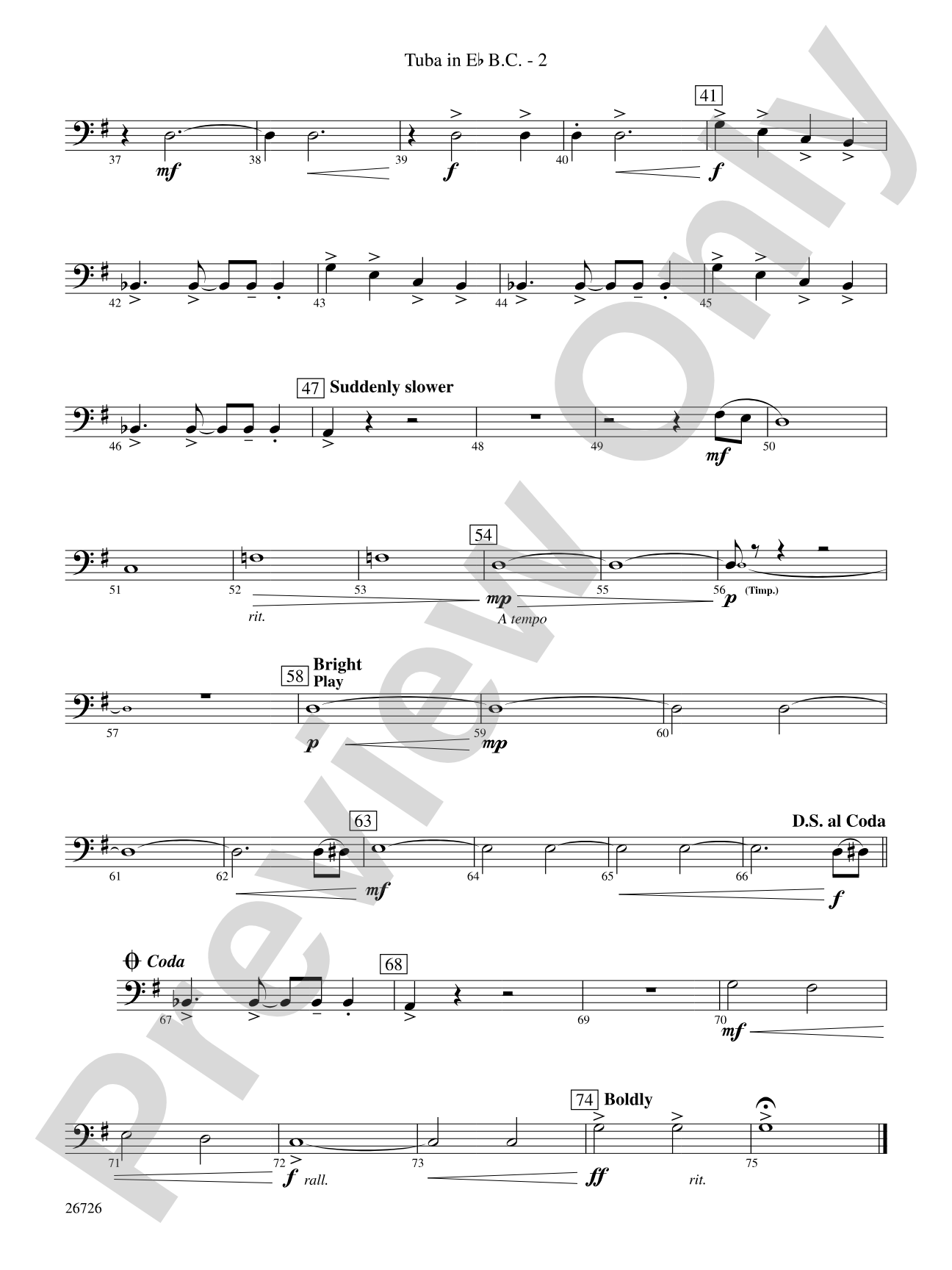 Eclipse: (wp) E-flat Tuba B.C.