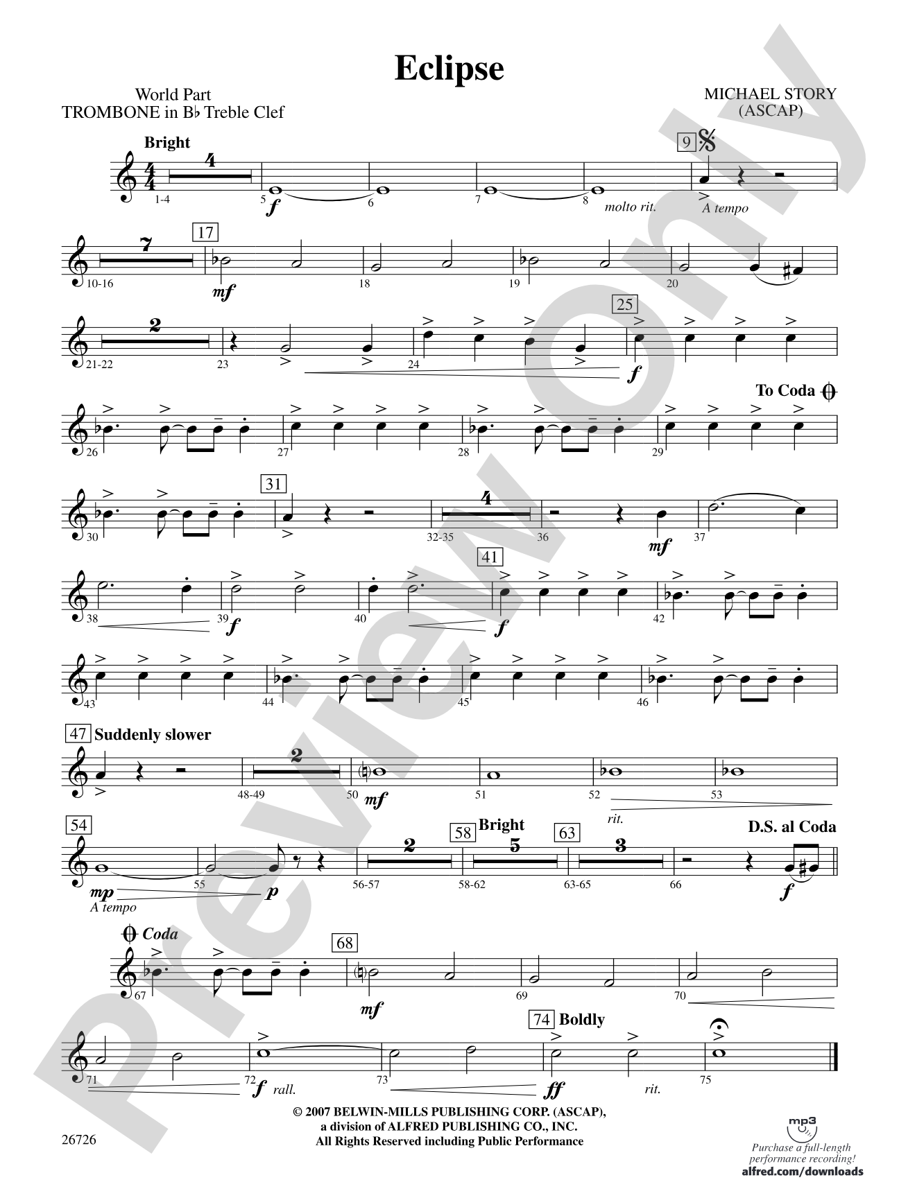 Eclipse: (wp) 1st B-flat Trombone T.C.