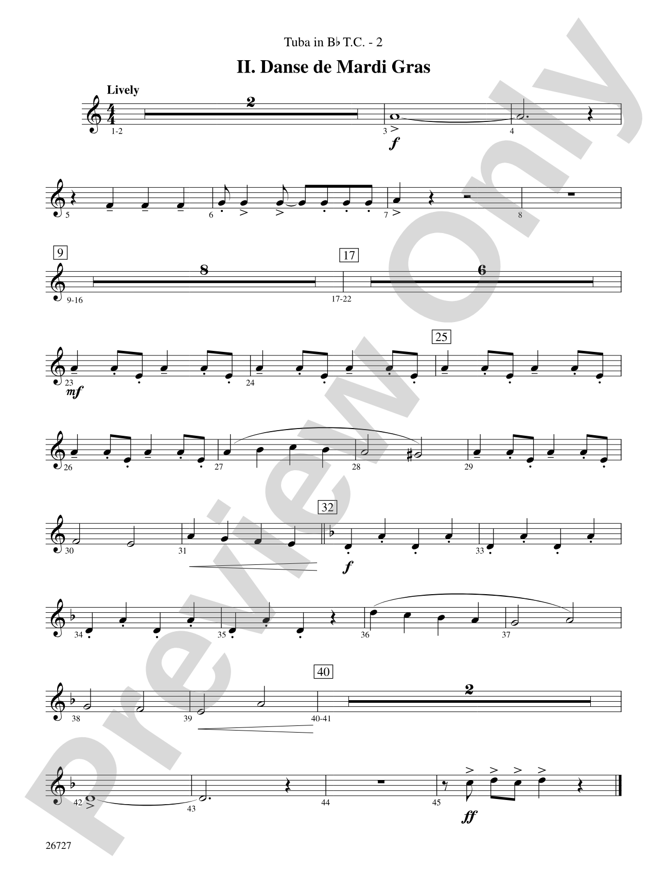 Evangeline: (wp) B-flat Tuba T.C.