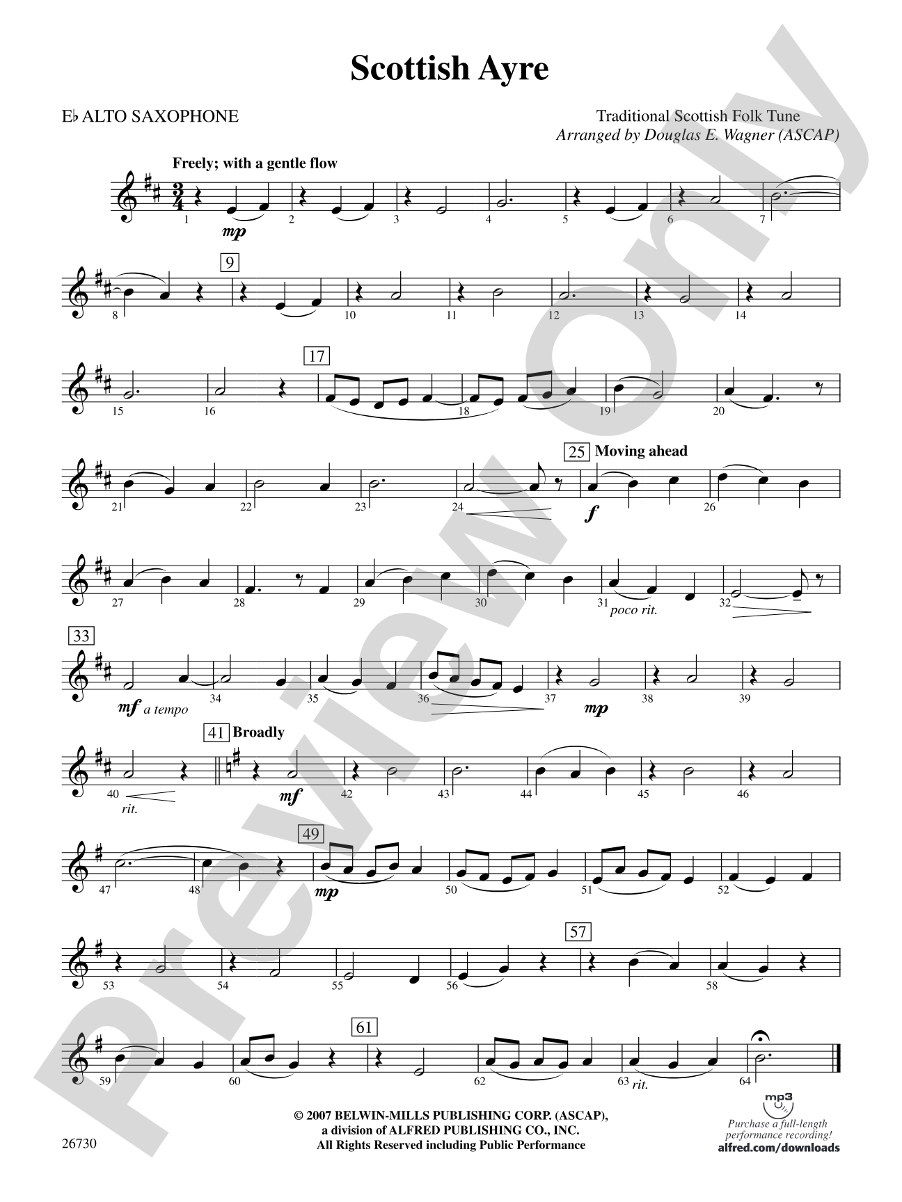 Scottish Ayre: E-flat Alto Saxophone