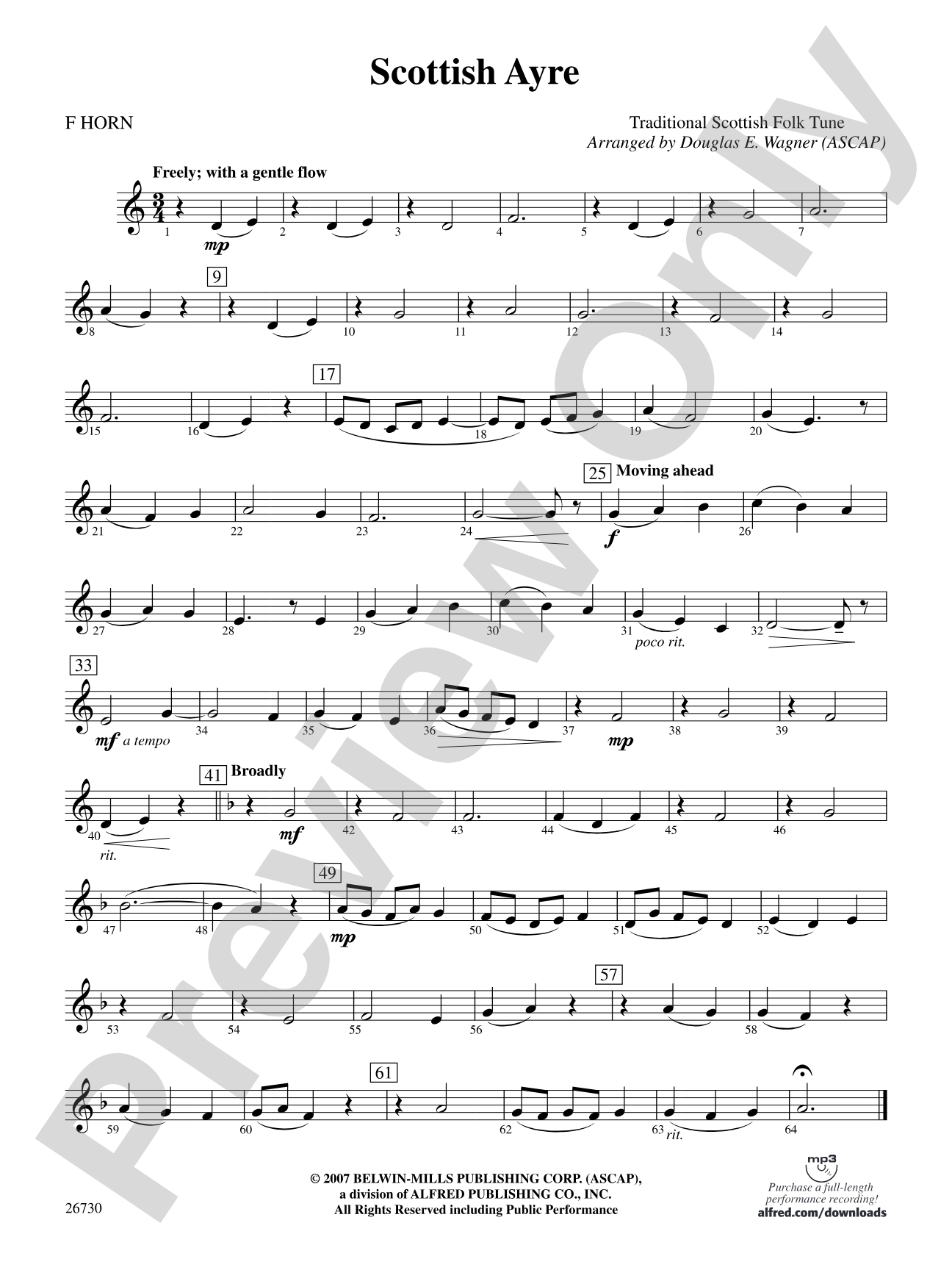 Scottish Ayre: 1st F Horn