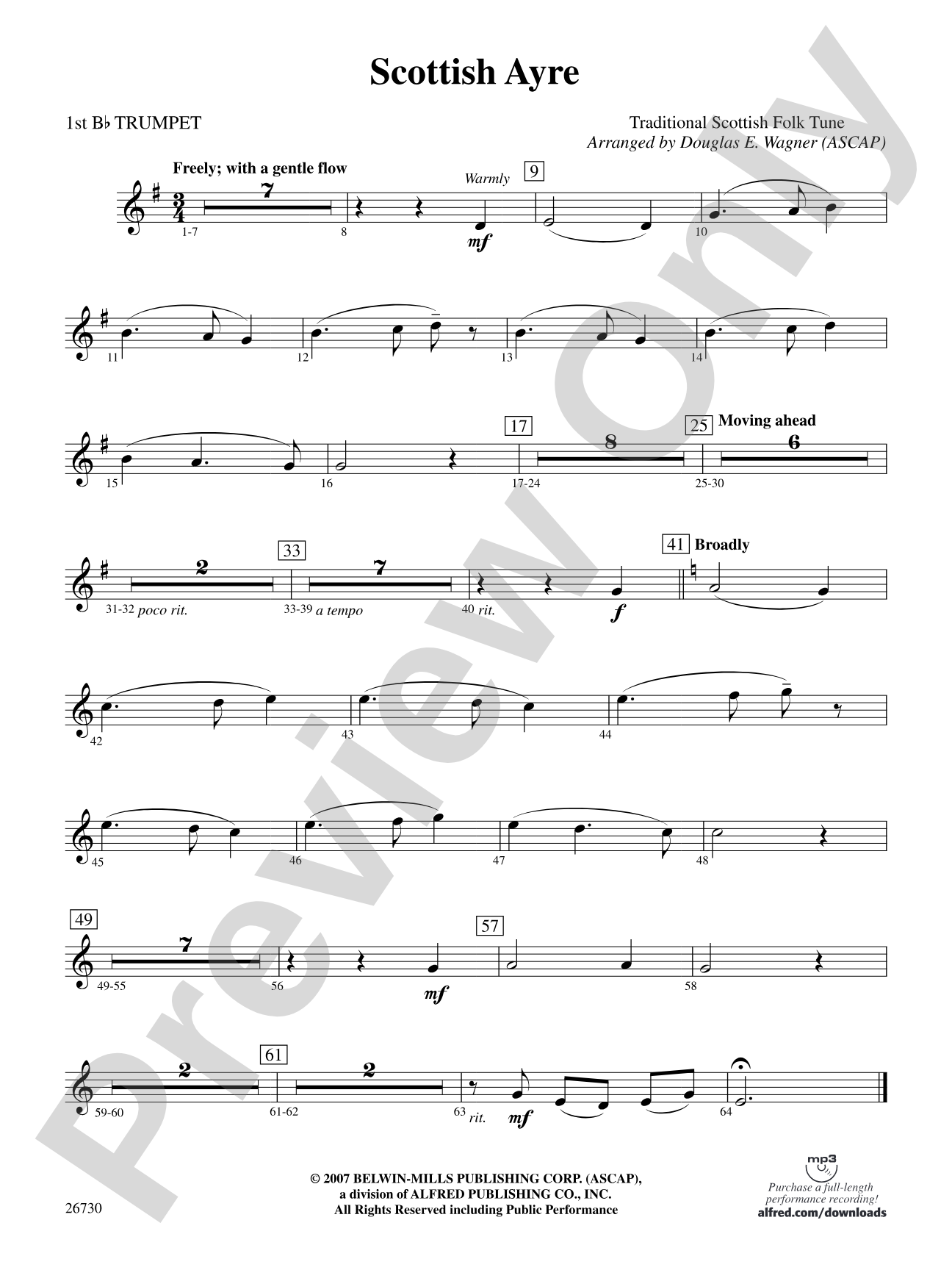 Scottish Ayre: 1st B-flat Trumpet