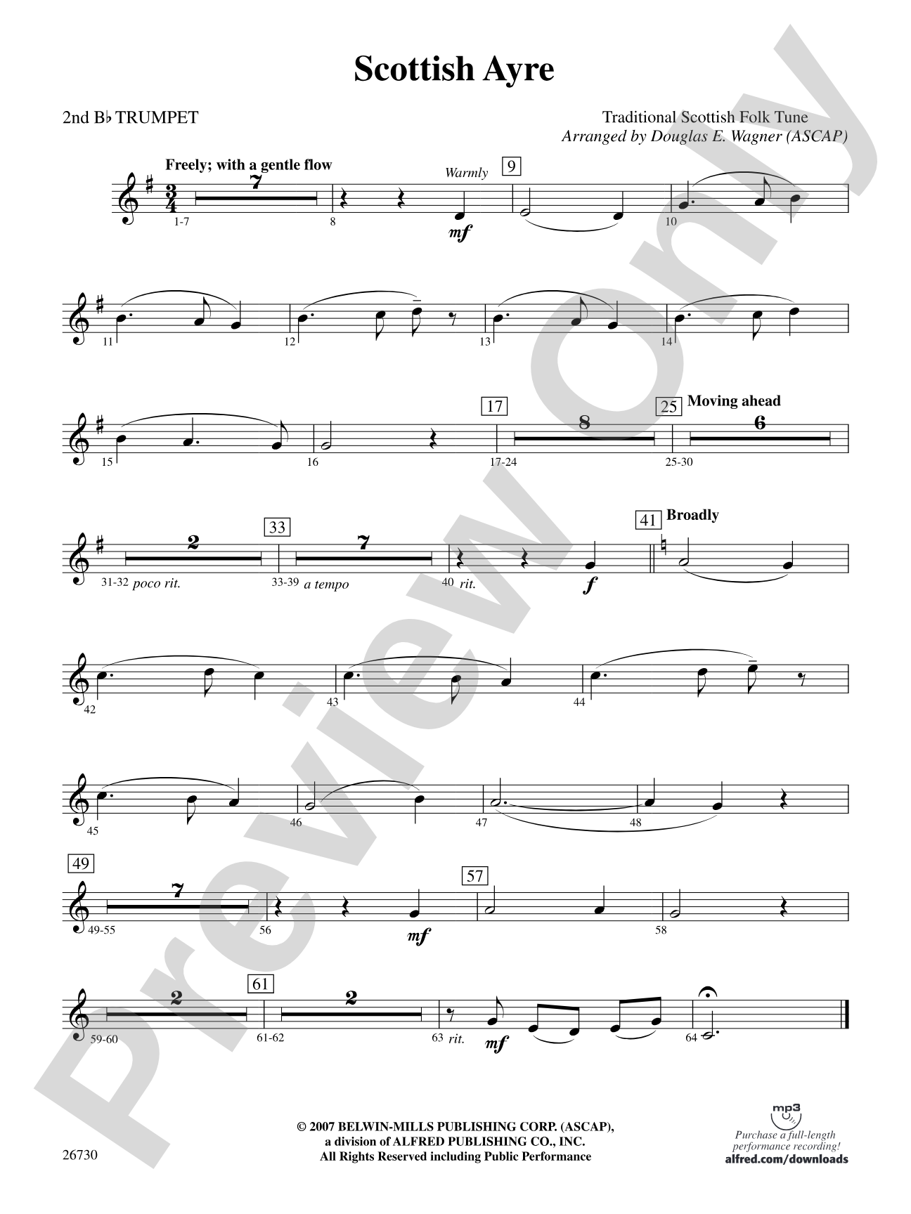 Scottish Ayre: 2nd B-flat Trumpet