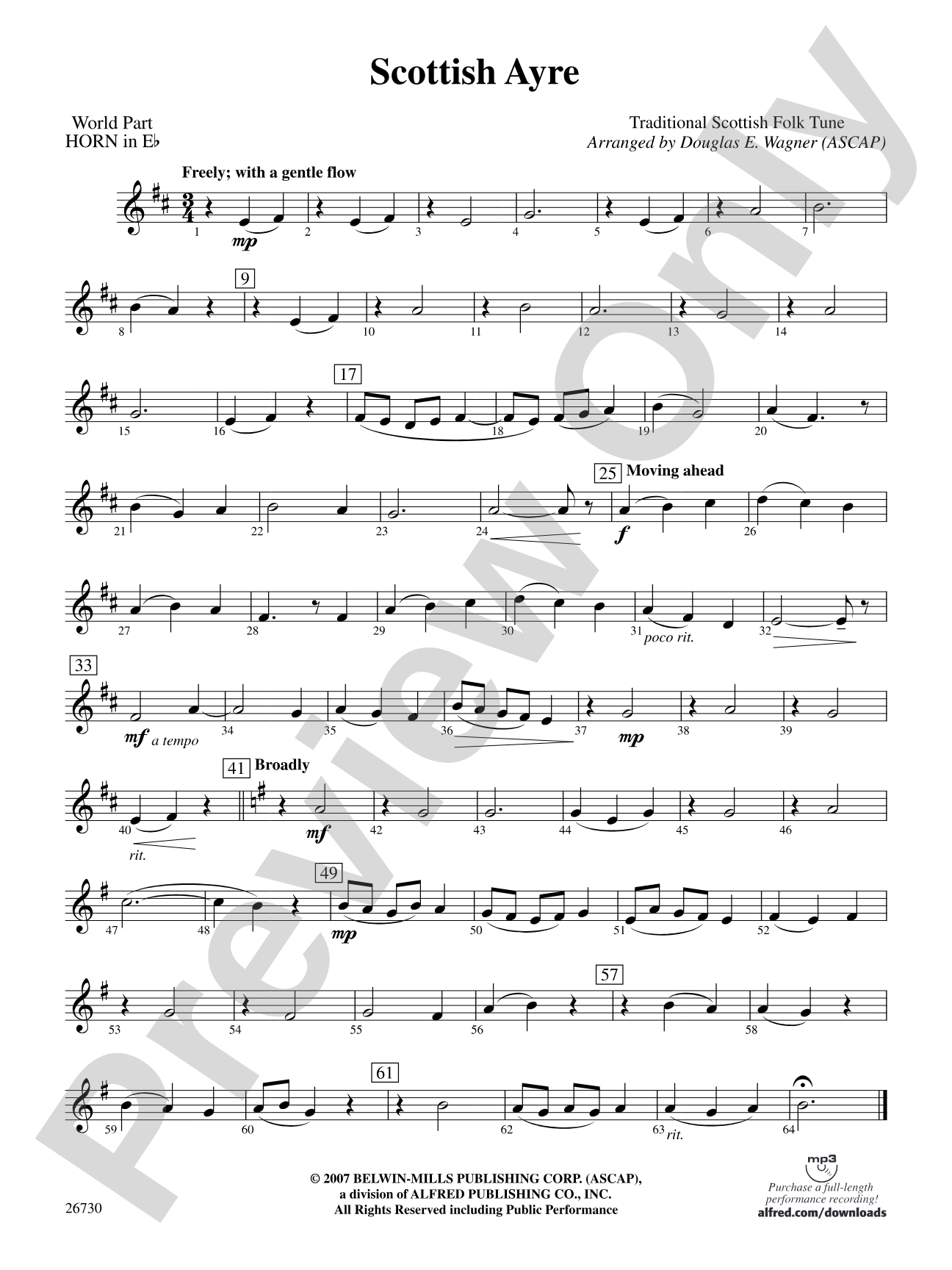 Scottish Ayre: (wp) 1st Horn in E-flat