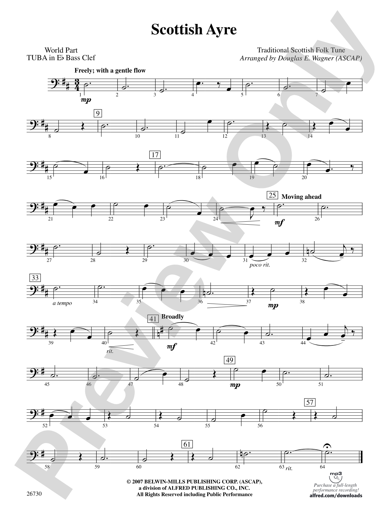 Scottish Ayre: (wp) E-flat Tuba B.C.