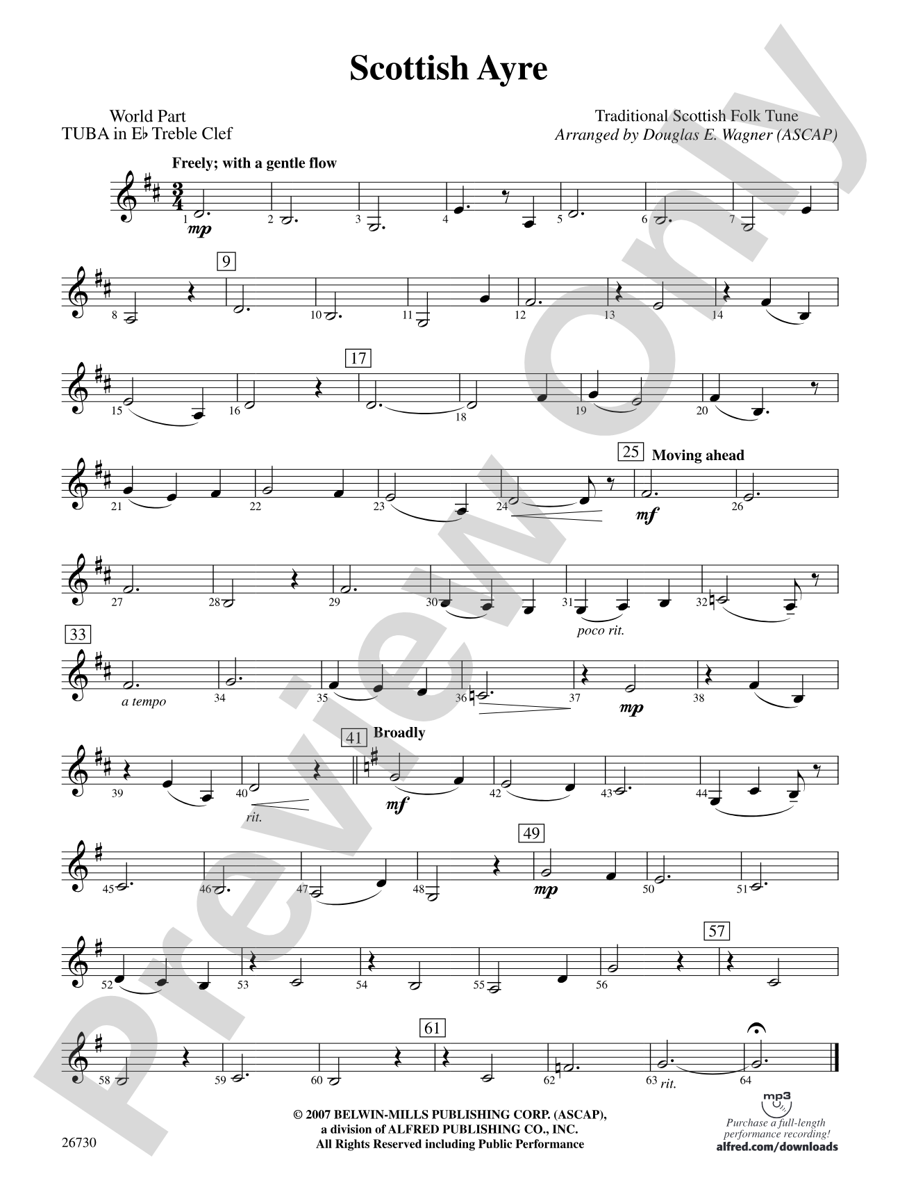 Scottish Ayre: (wp) E-flat Tuba T.C.