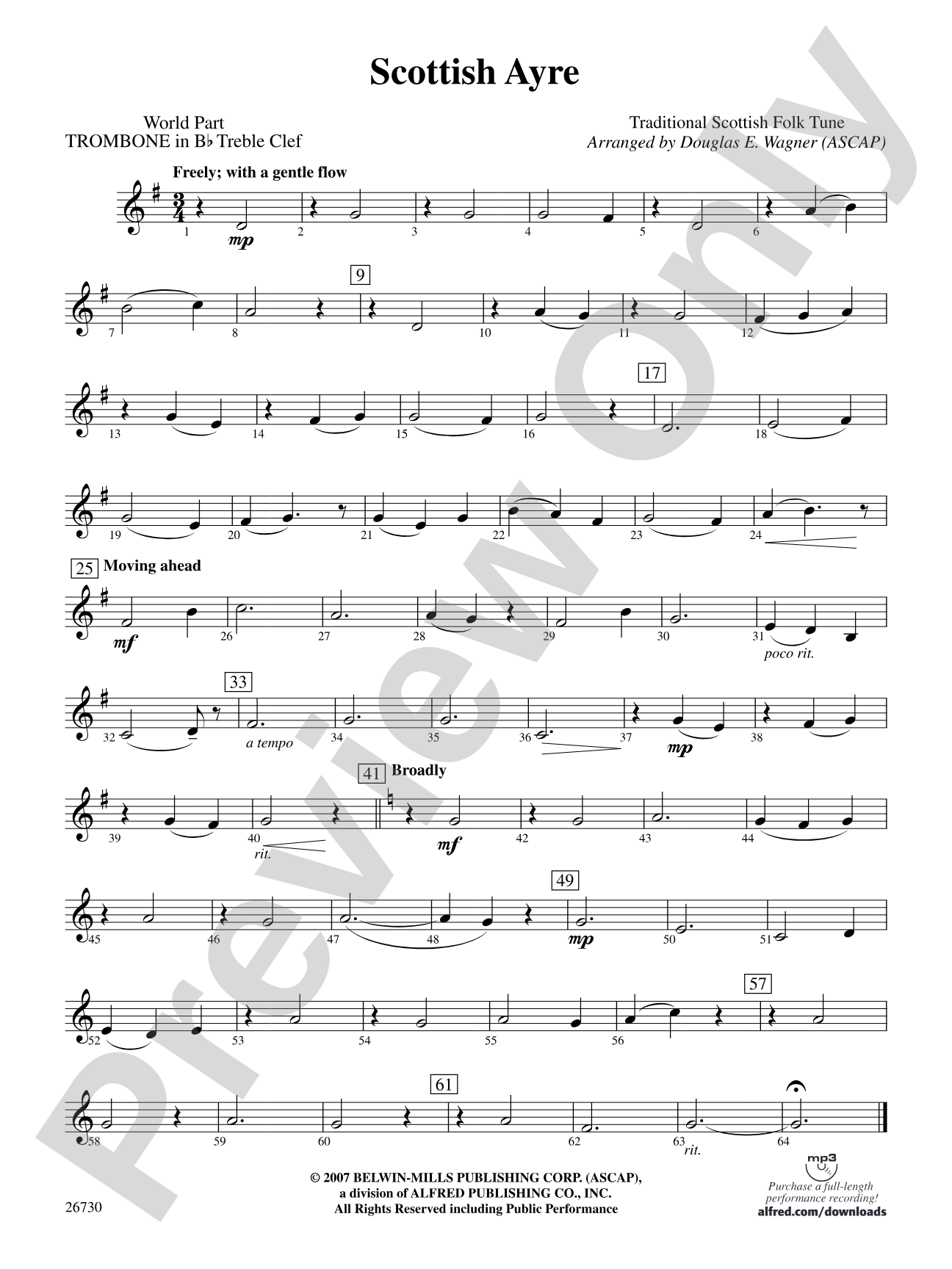 Scottish Ayre: (wp) 1st B-flat Trombone T.C.