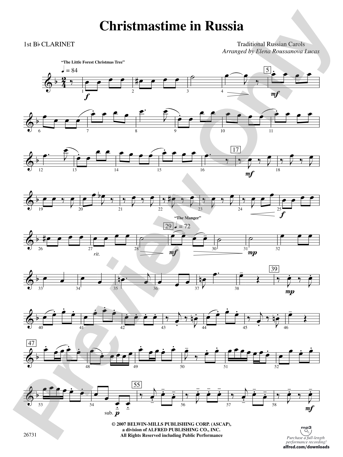 Christmastime in Russia: 1st B-flat Clarinet