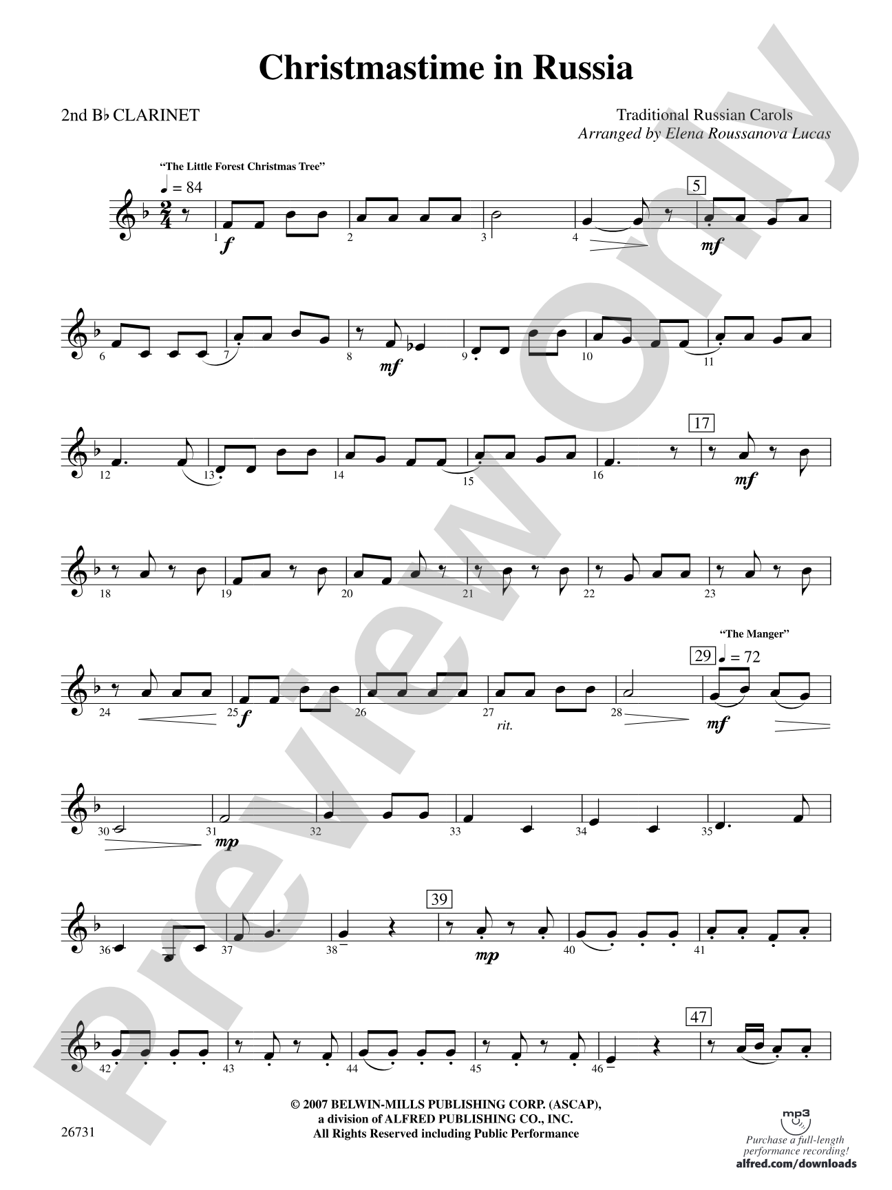 Christmastime in Russia: 2nd B-flat Clarinet