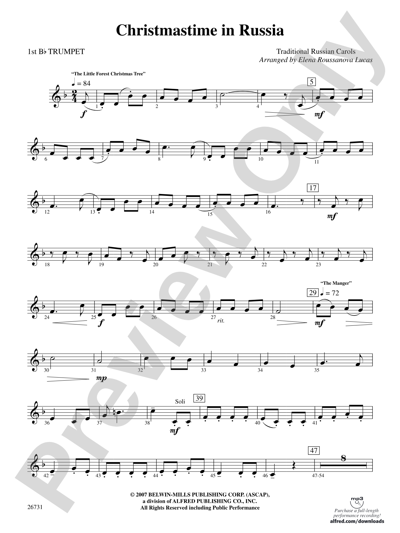 Christmastime in Russia: 1st B-flat Trumpet