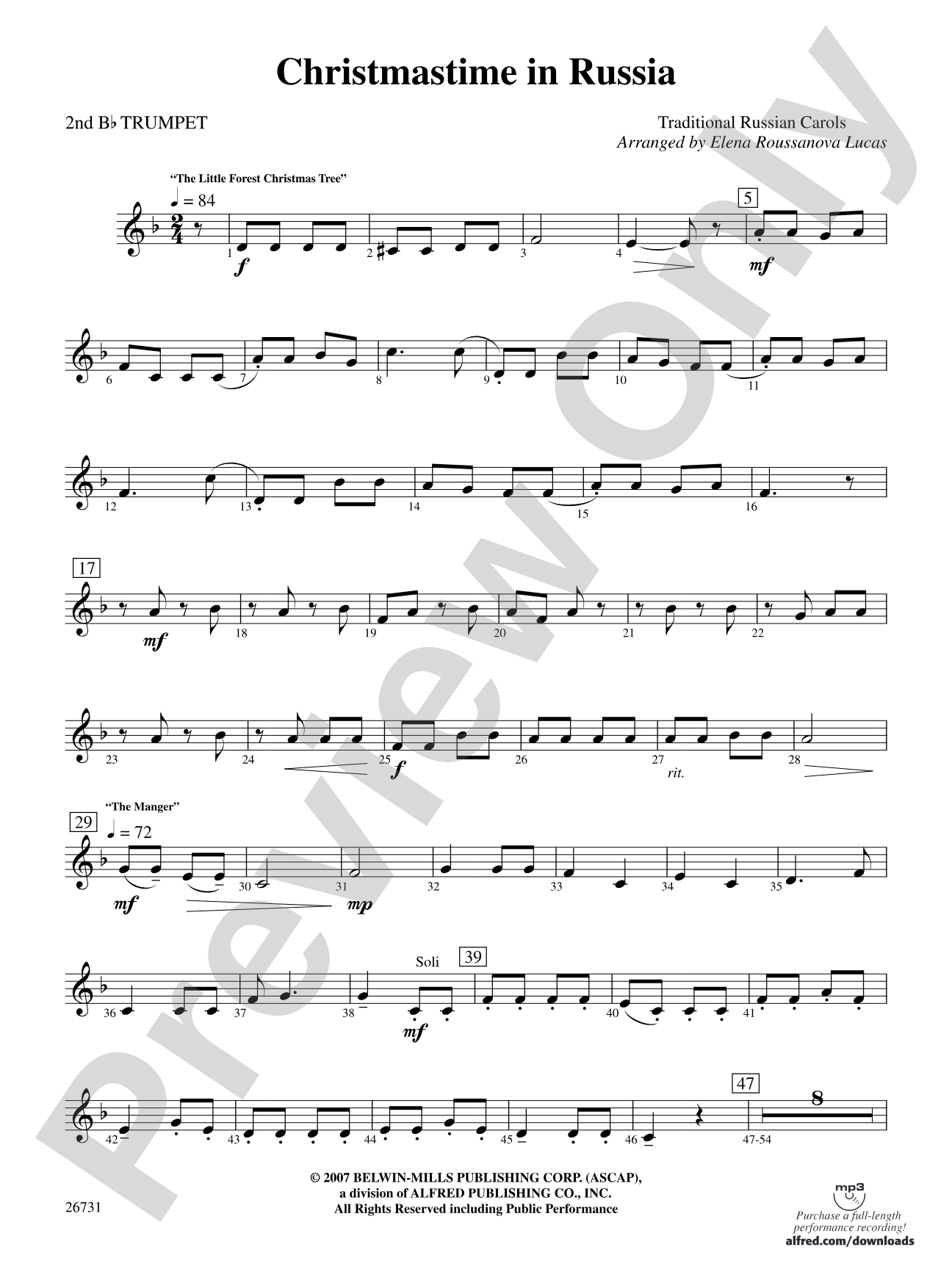 Christmastime in Russia: 2nd B-flat Trumpet