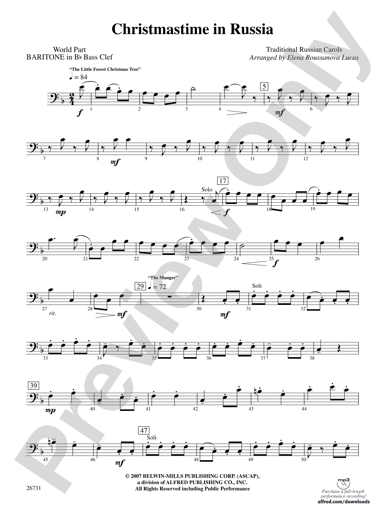 Christmastime in Russia: (wp) B-flat Baritone B.C.