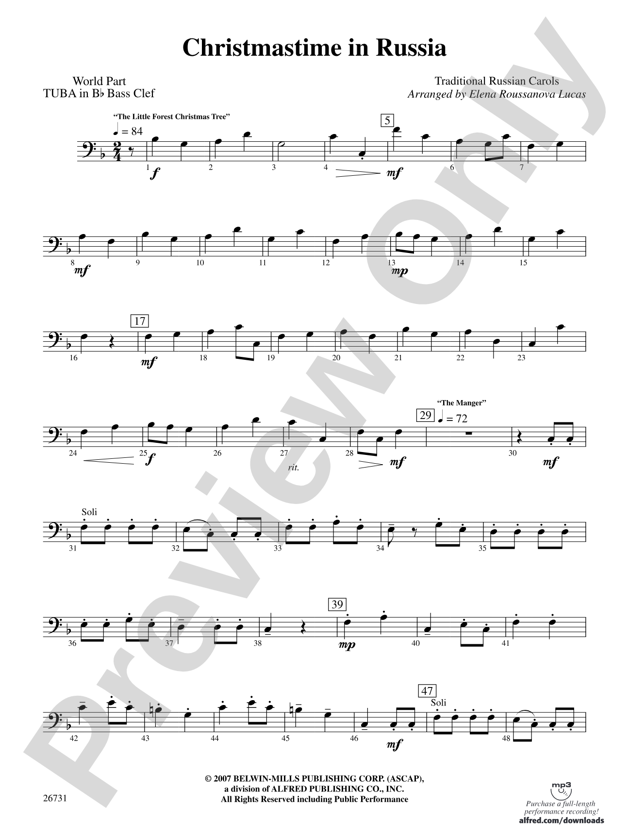 Christmastime in Russia: (wp) B-flat Tuba B.C.