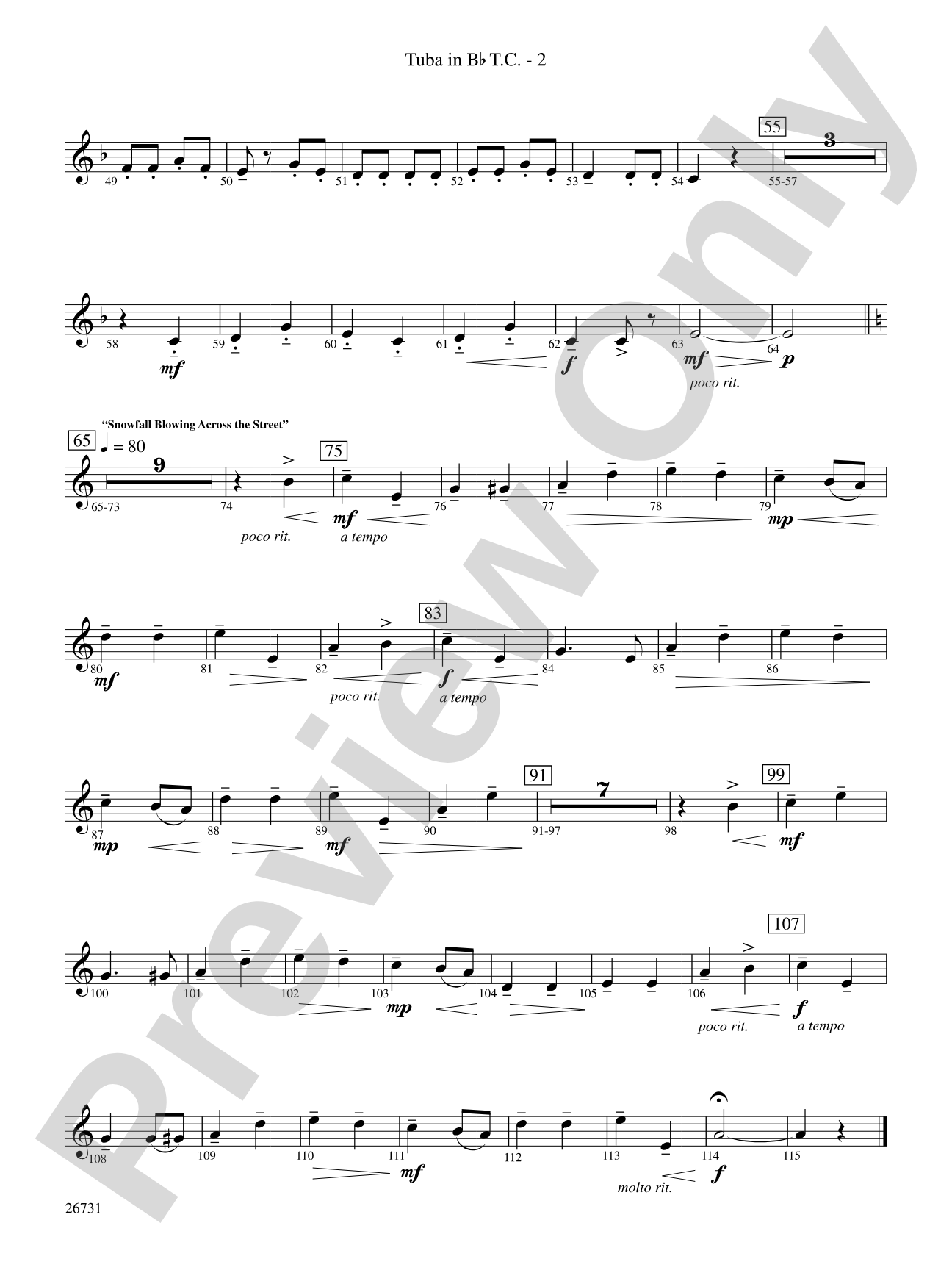 Christmastime in Russia: (wp) B-flat Tuba T.C.