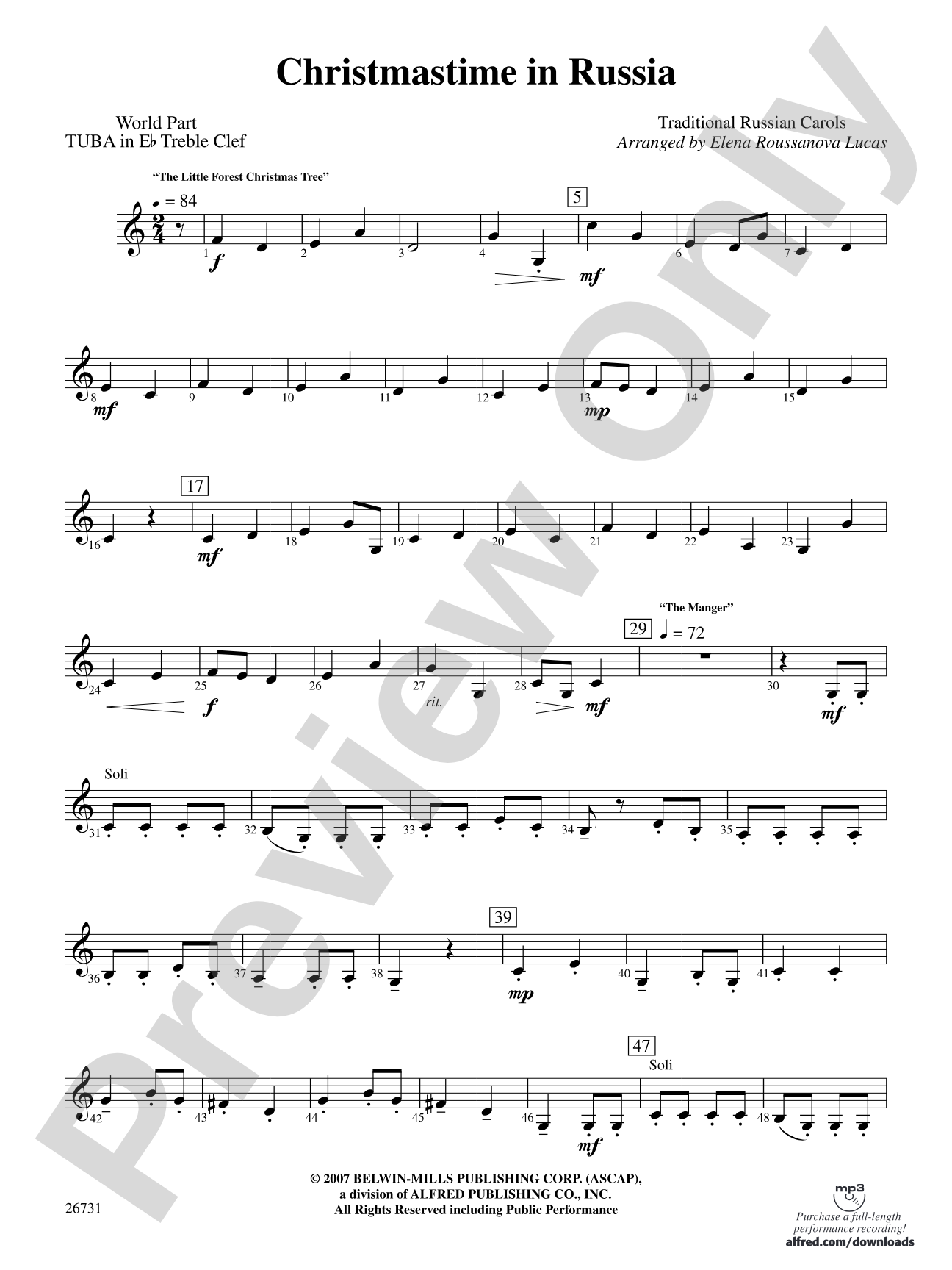 Christmastime in Russia: (wp) E-flat Tuba T.C.