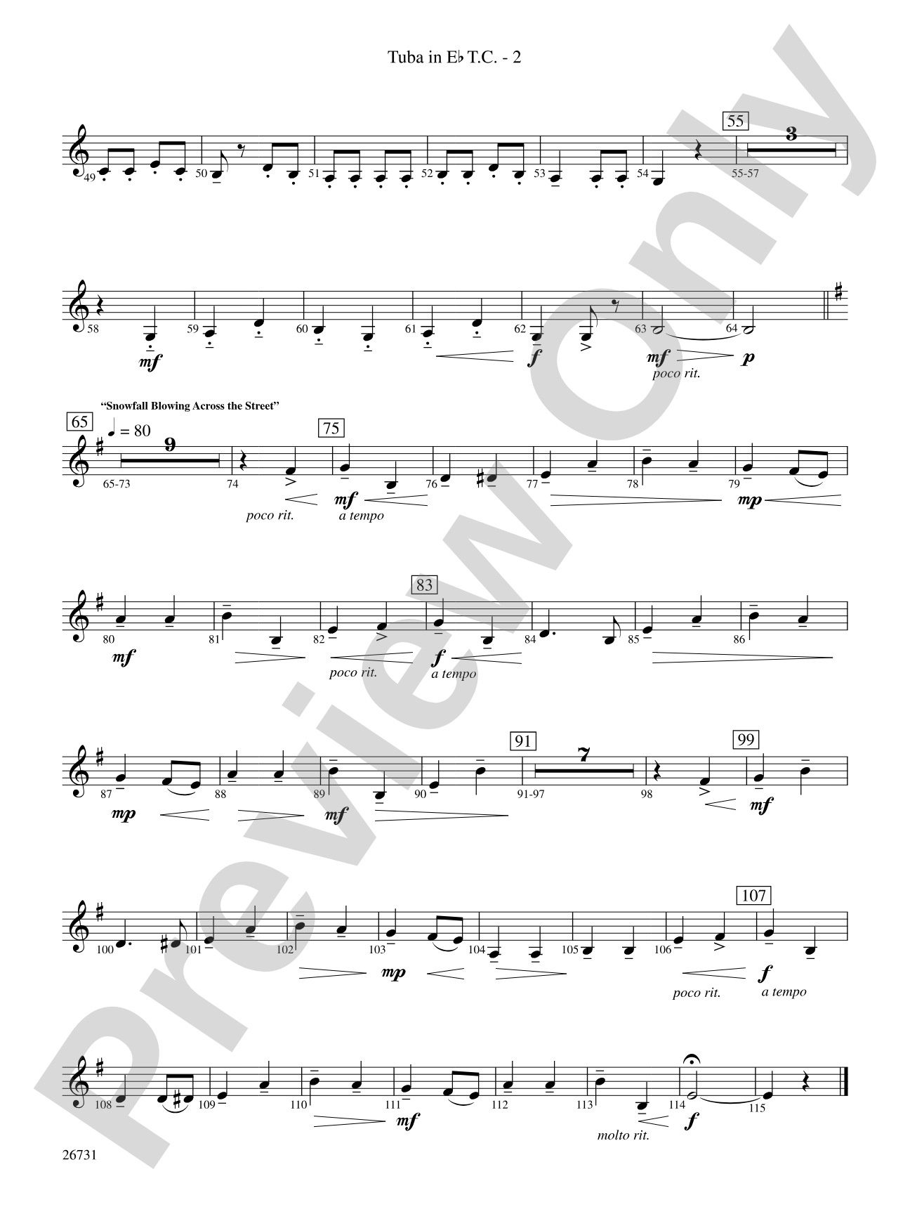 Christmastime in Russia: (wp) E-flat Tuba T.C.