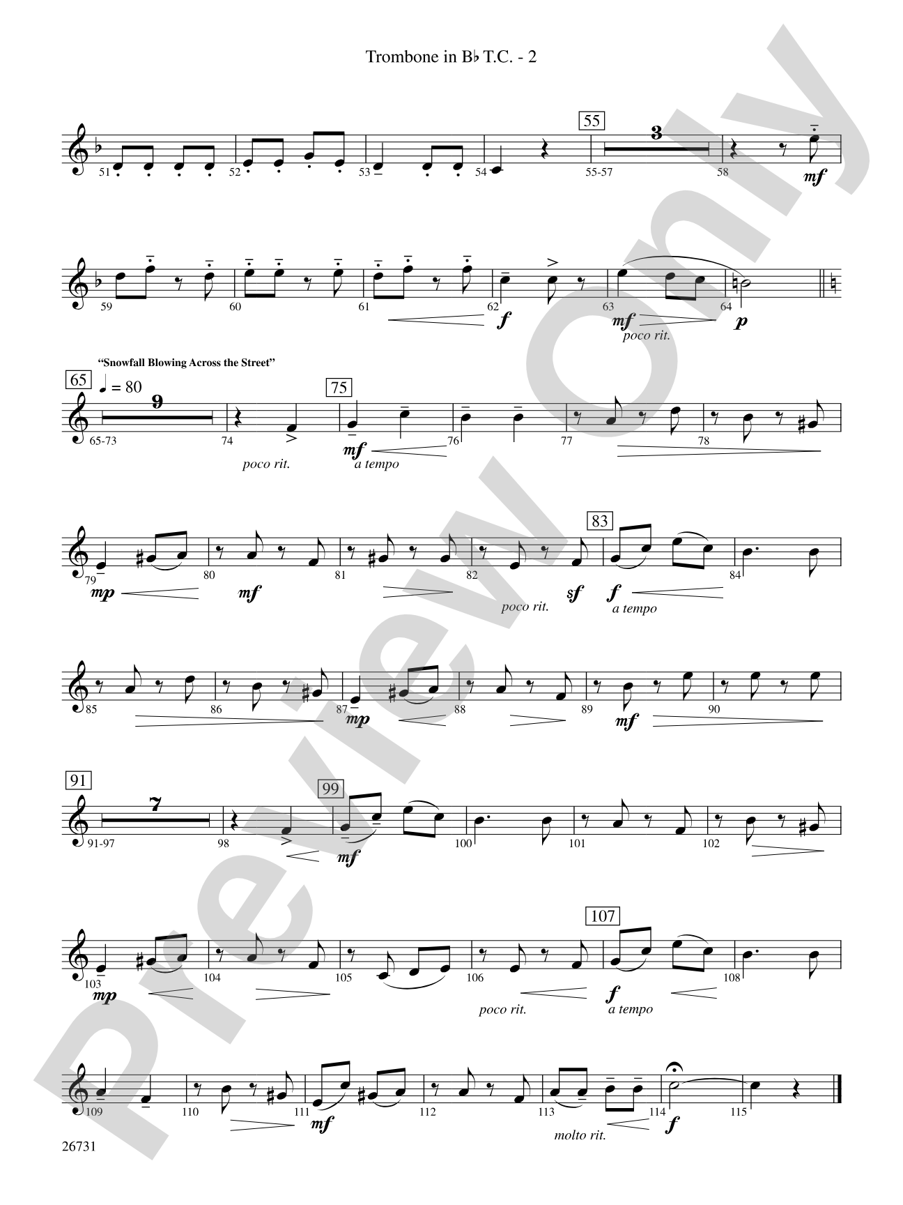 Christmastime in Russia: (wp) 1st B-flat Trombone T.C.