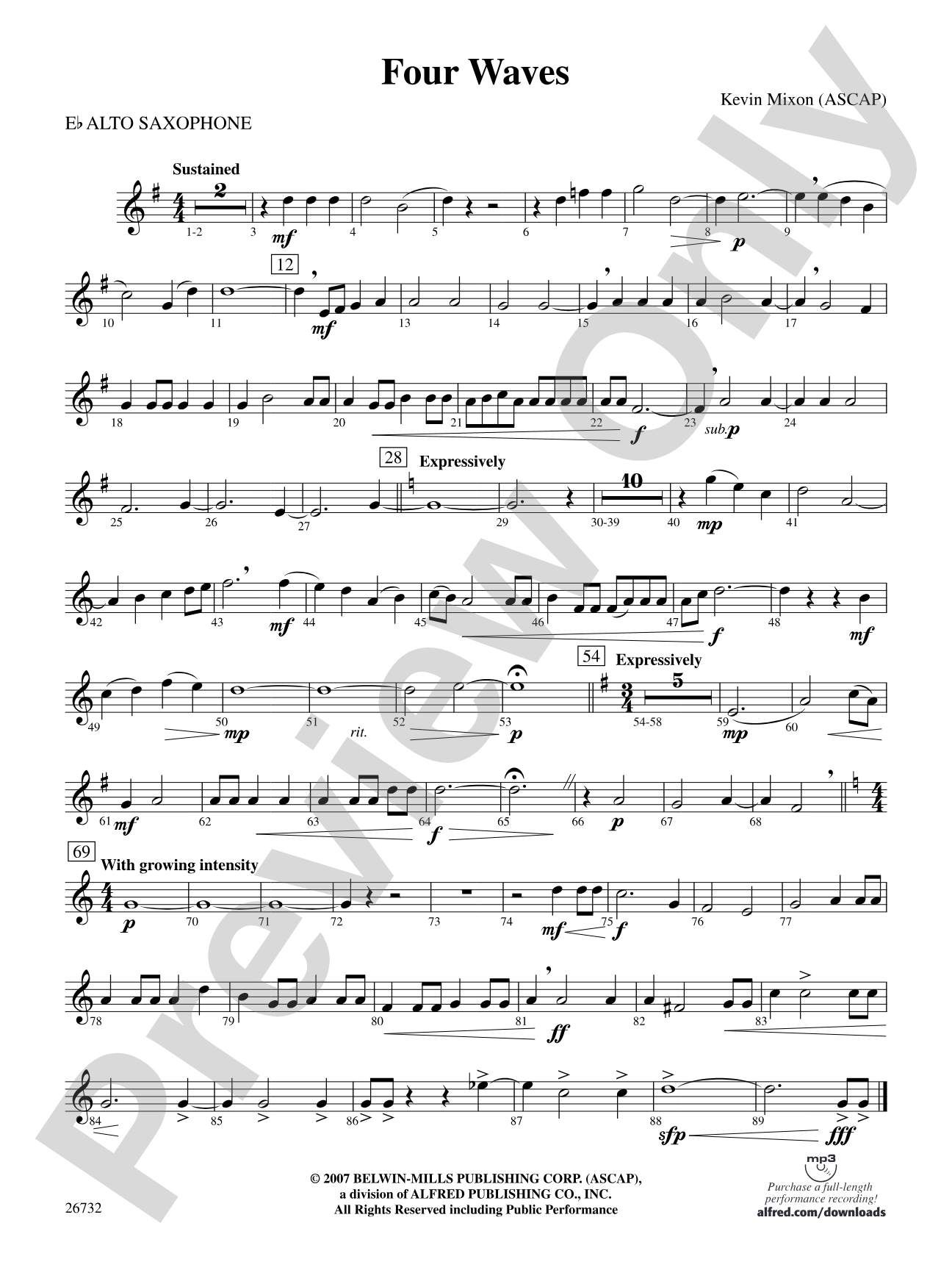 Four Waves: E-flat Alto Saxophone