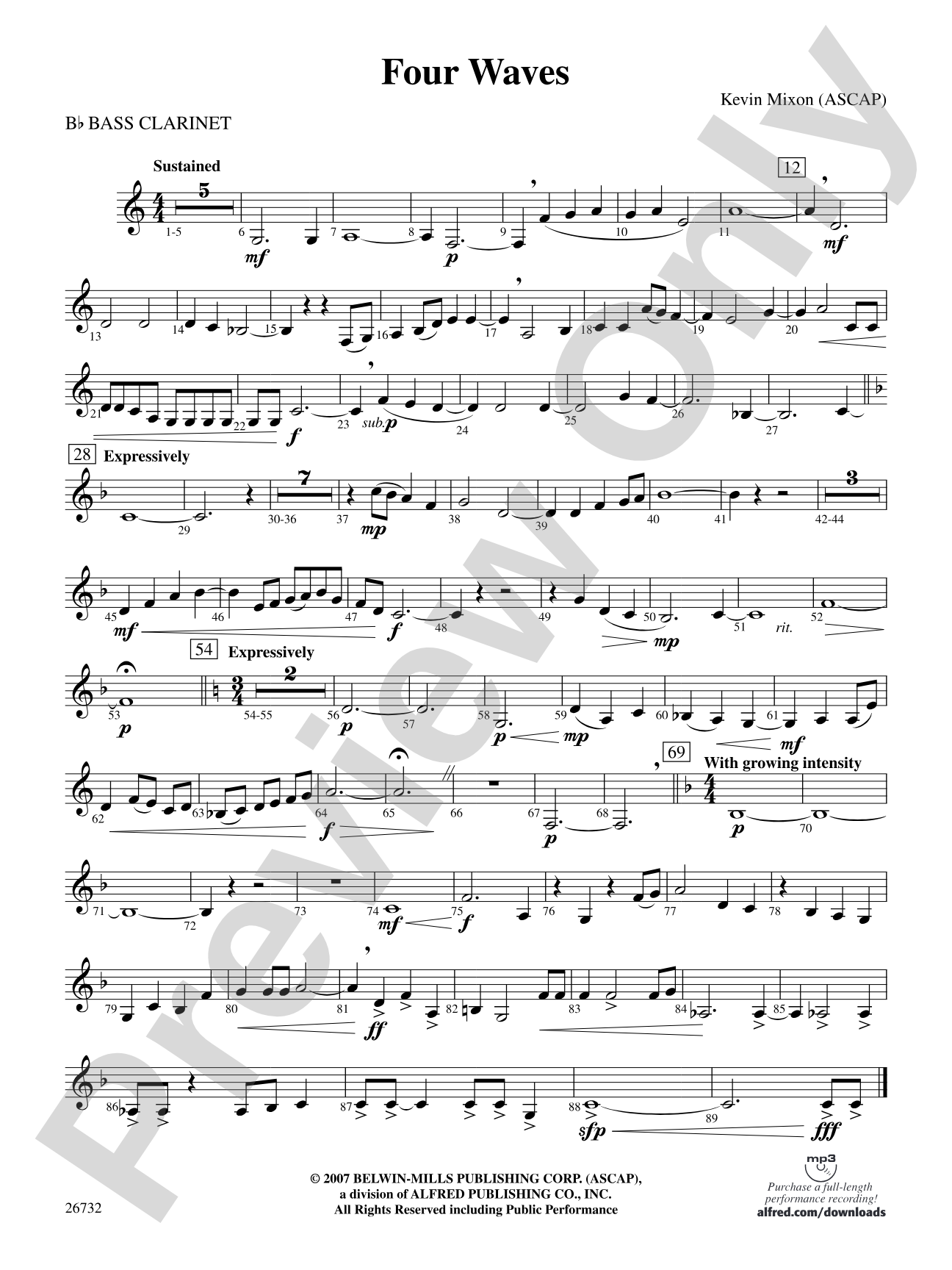 Four Waves: B-flat Bass Clarinet