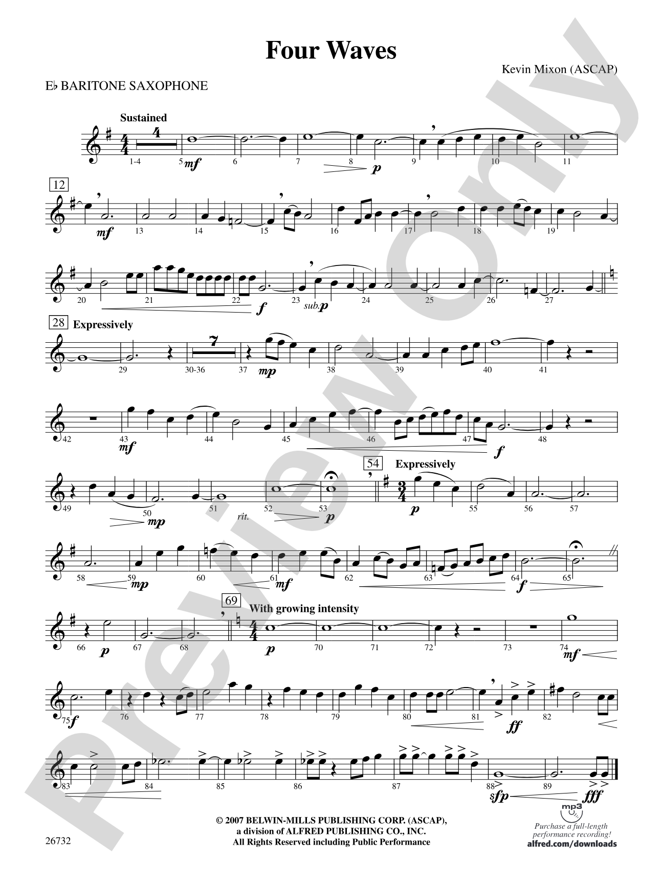 Four Waves: E-flat Baritone Saxophone