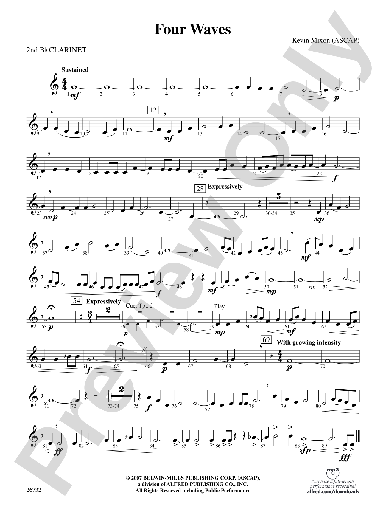 Four Waves: 2nd B-flat Clarinet
