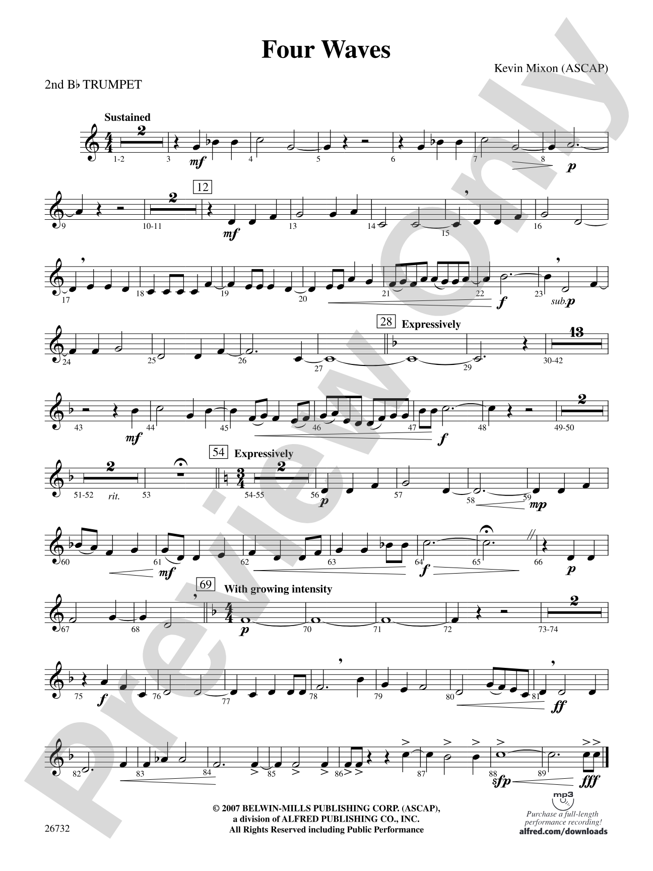 Four Waves: 2nd B-flat Trumpet