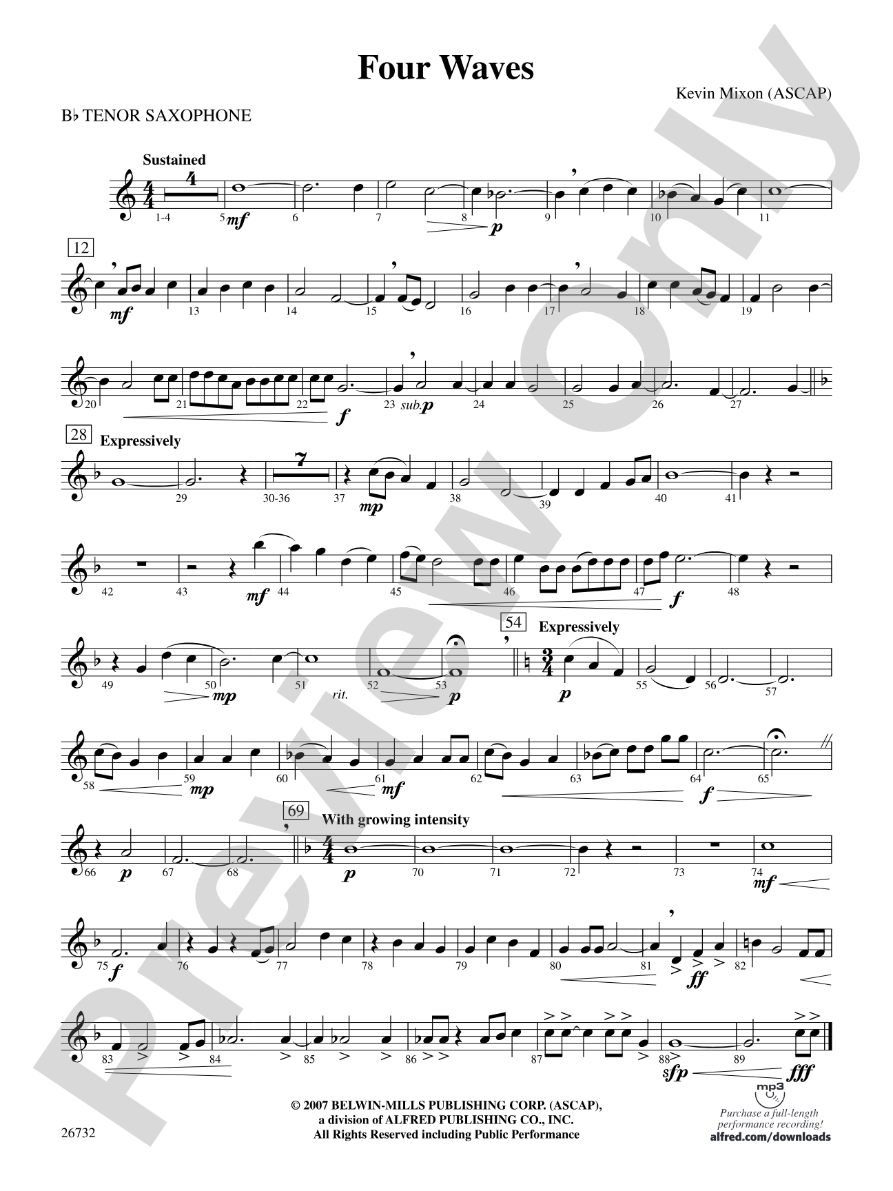 Four Waves: B-flat Tenor Saxophone