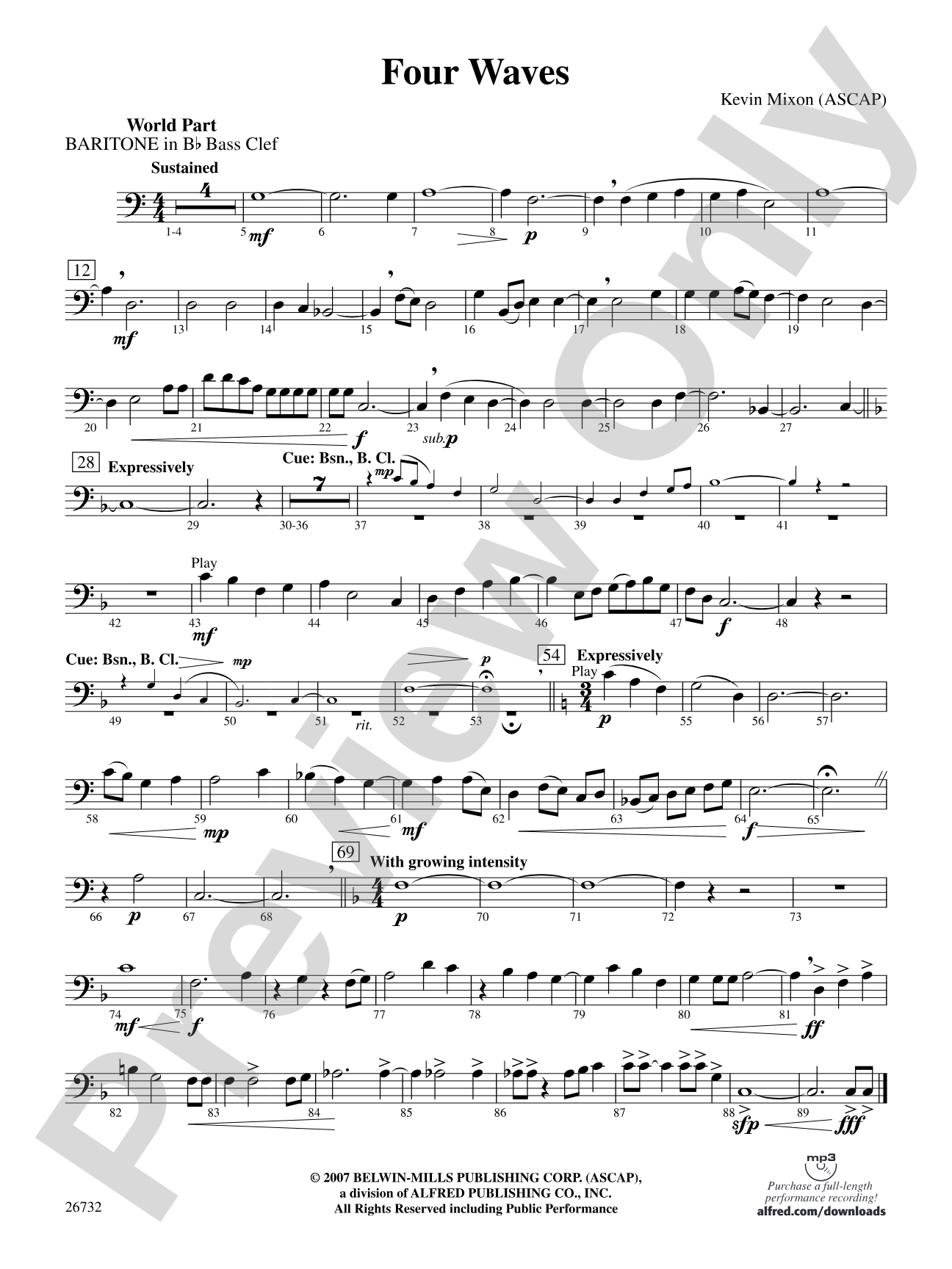 Four Waves: (wp) B-flat Baritone B.C.