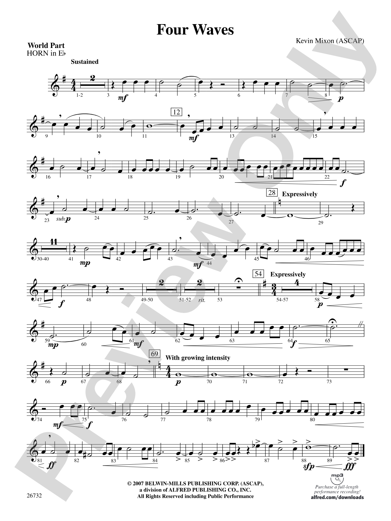 Four Waves: (wp) 1st Horn in E-flat