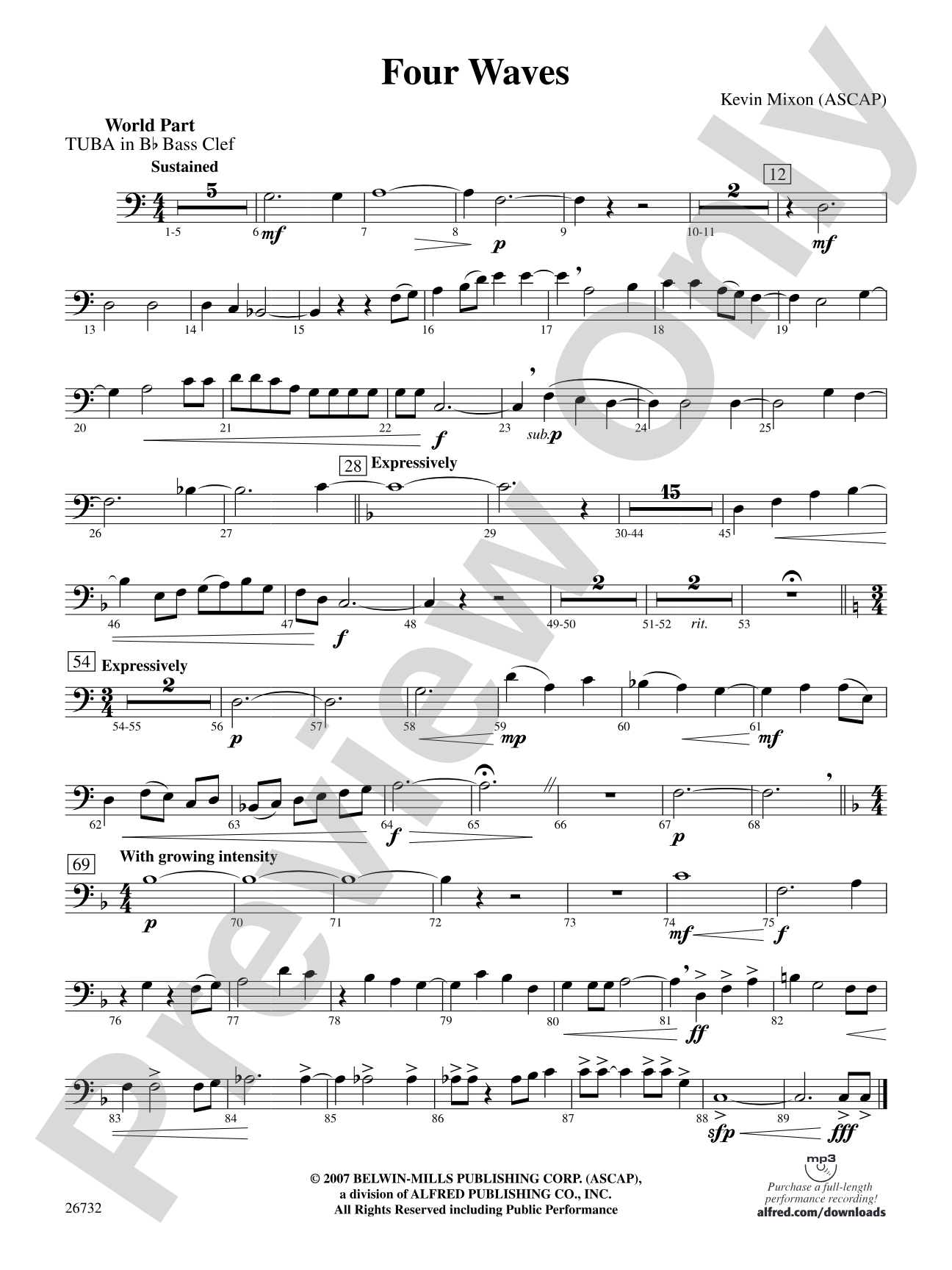 Four Waves: (wp) B-flat Tuba B.C.