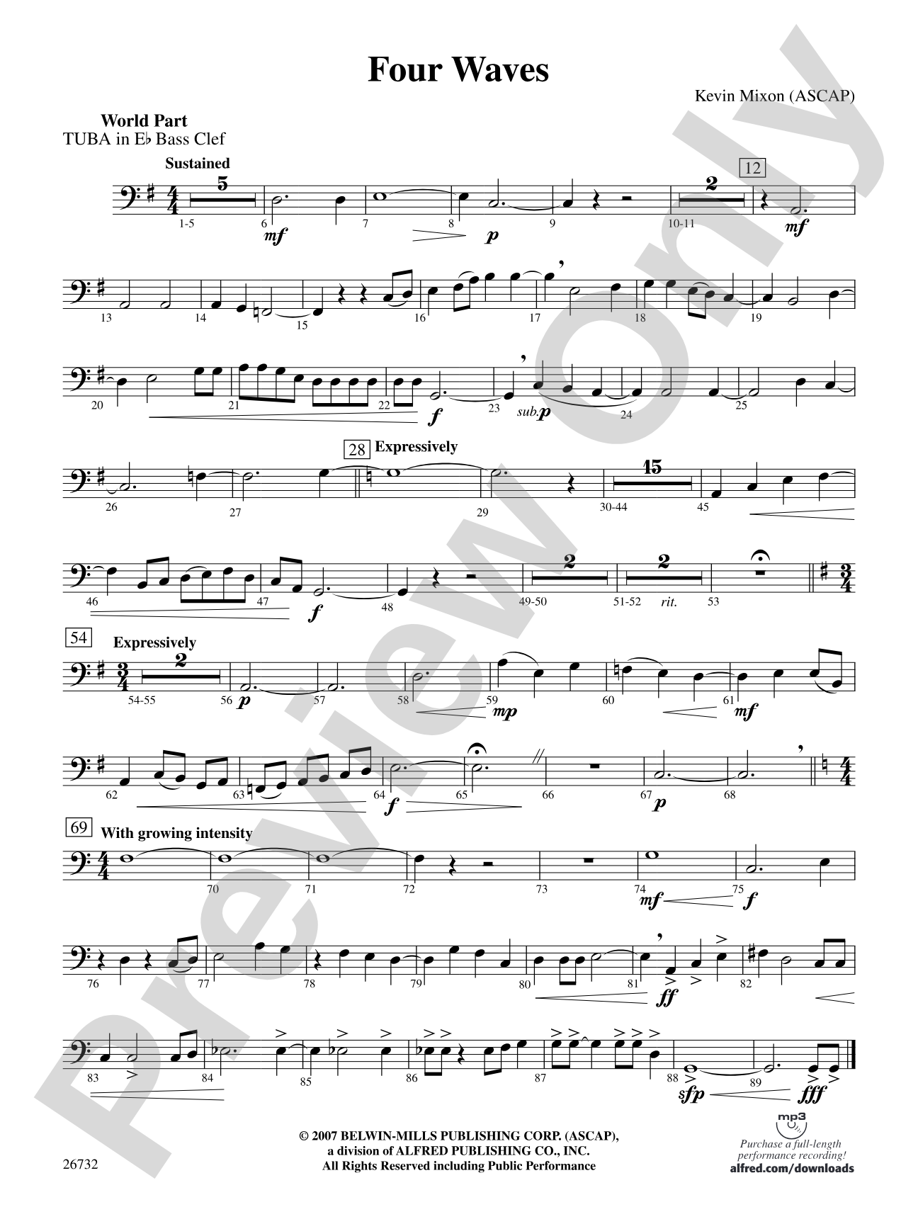 Four Waves: (wp) E-flat Tuba B.C.