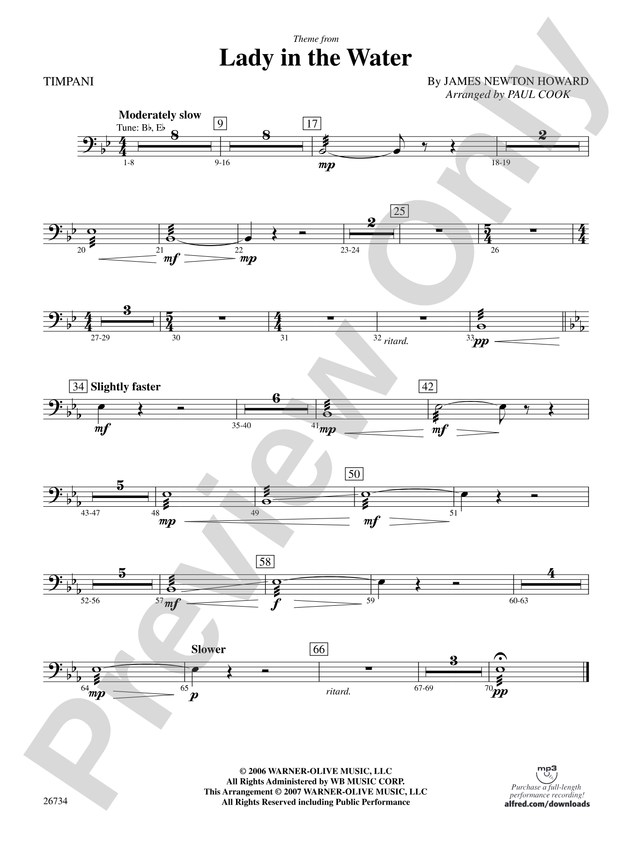 Lady in the Water: Timpani