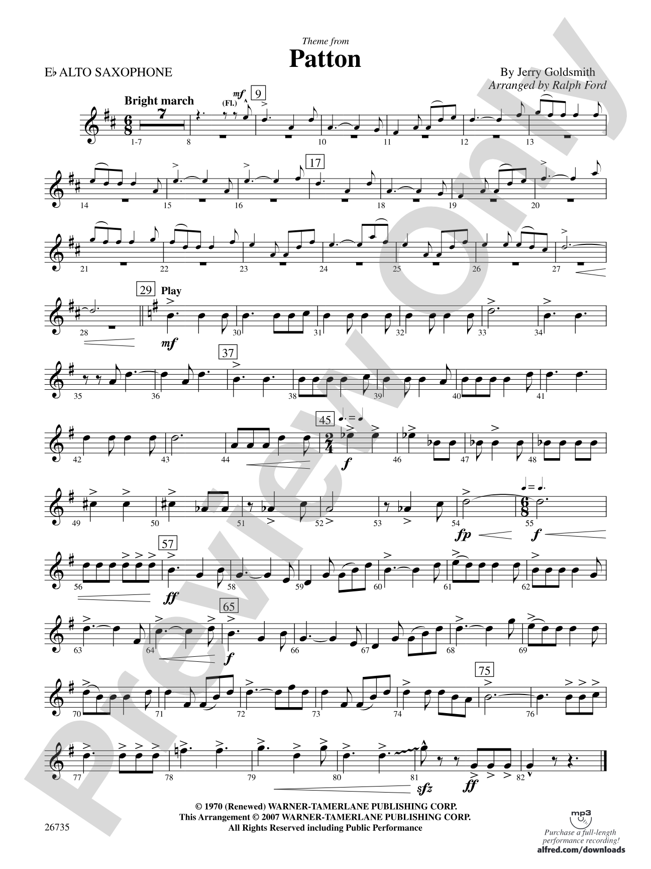 Patton: E-flat Alto Saxophone