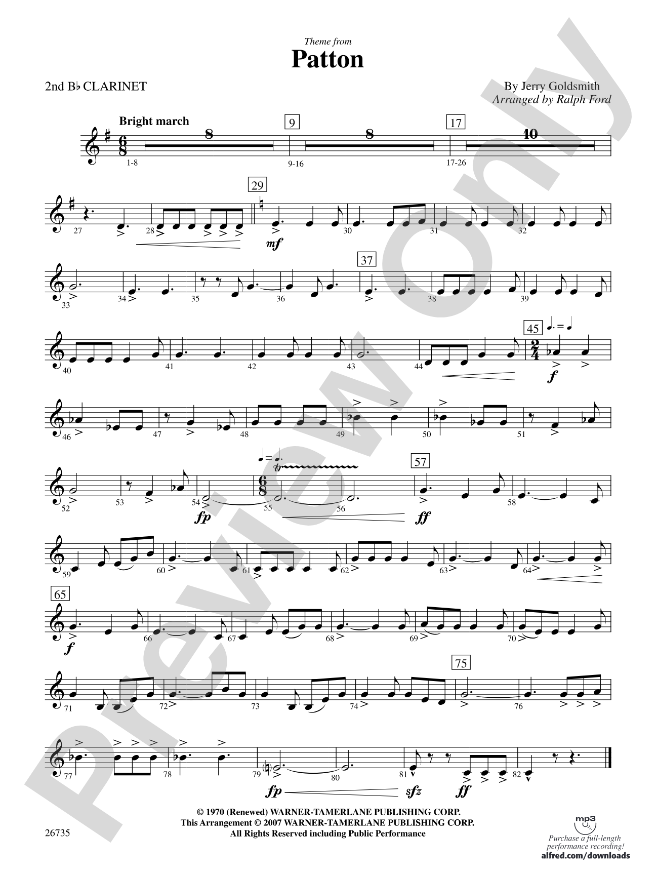 Patton: 2nd B-flat Clarinet