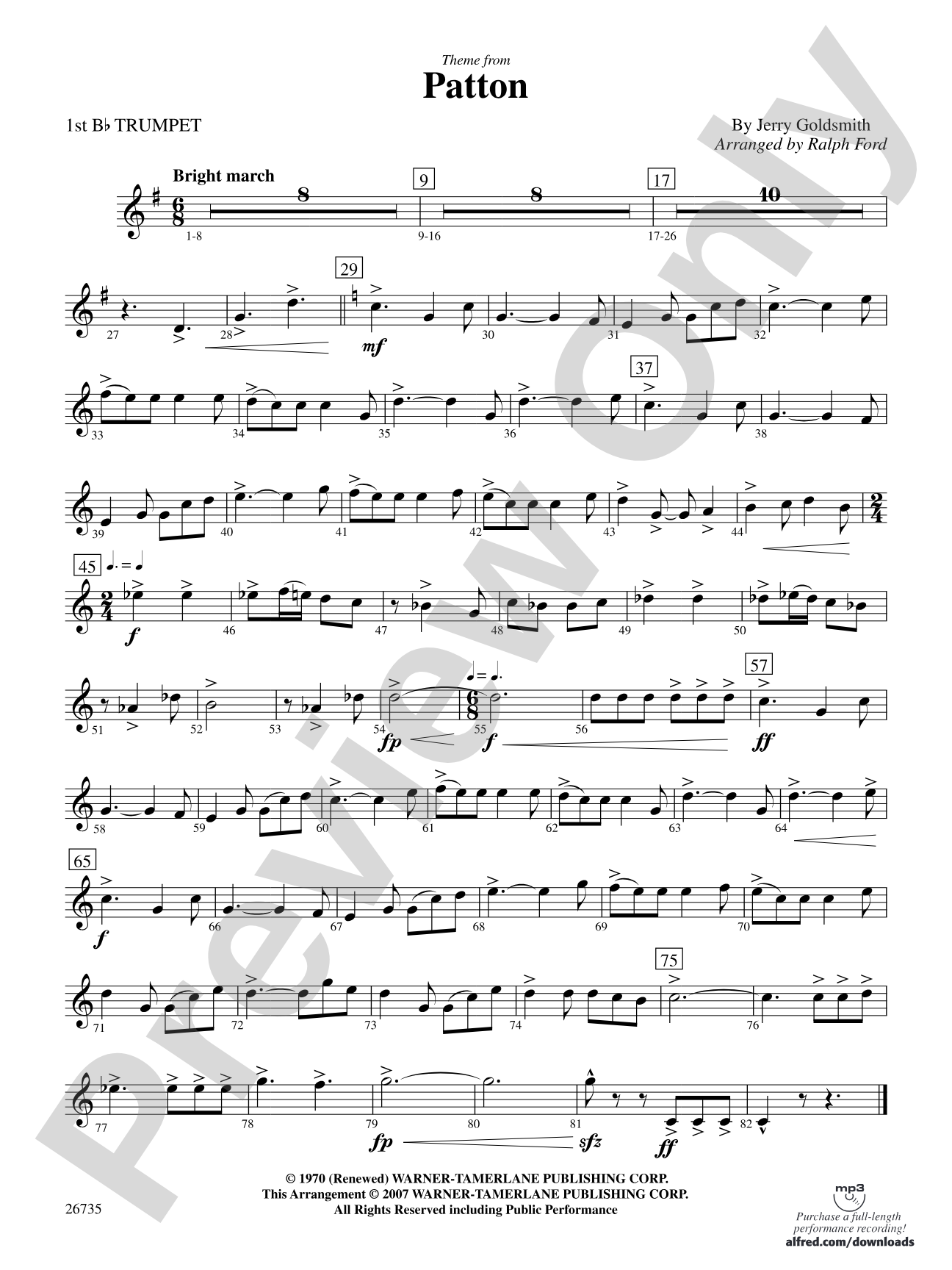 Patton: 1st B-flat Trumpet