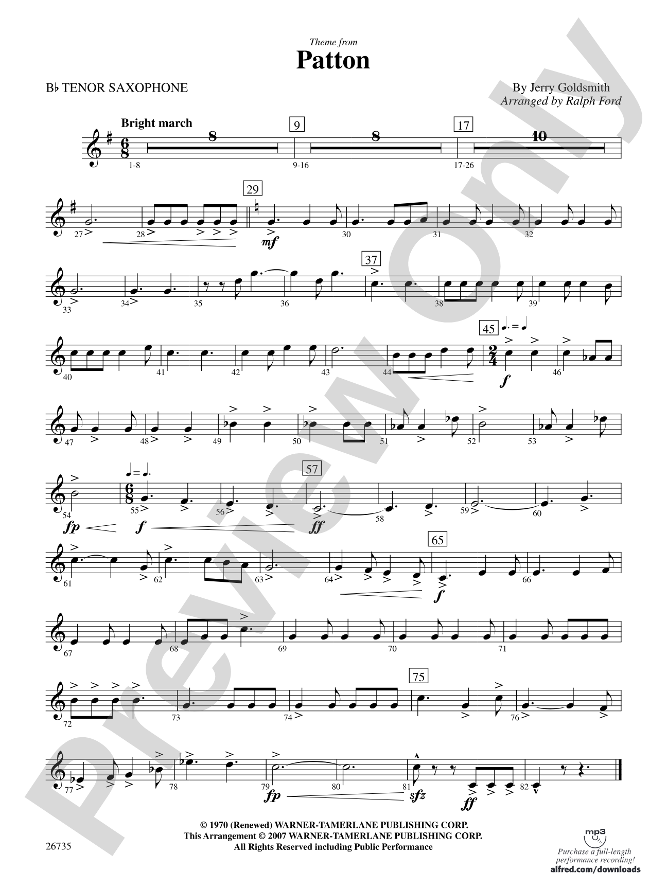 Patton: B-flat Tenor Saxophone