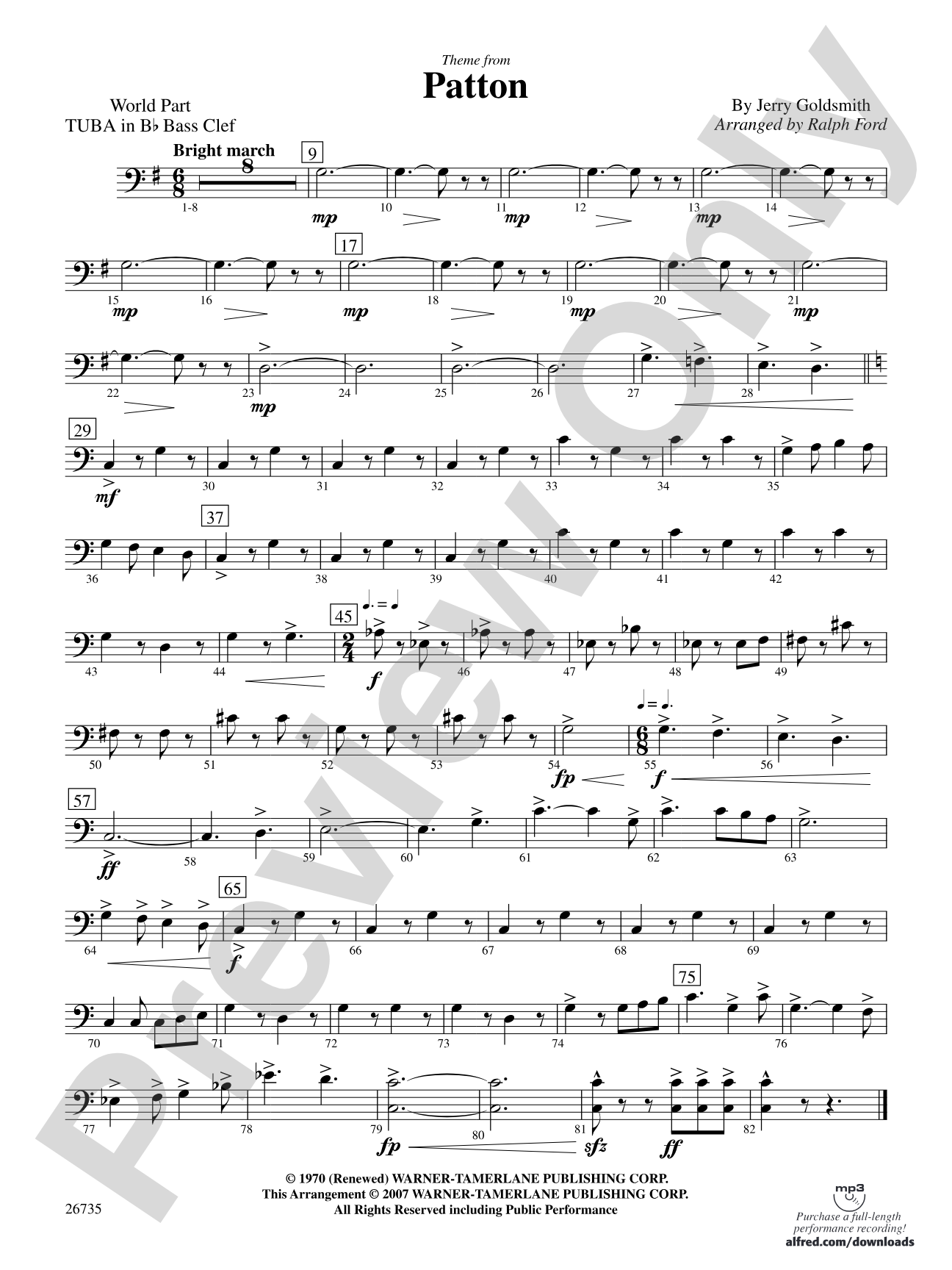 Patton: (wp) B-flat Tuba B.C.