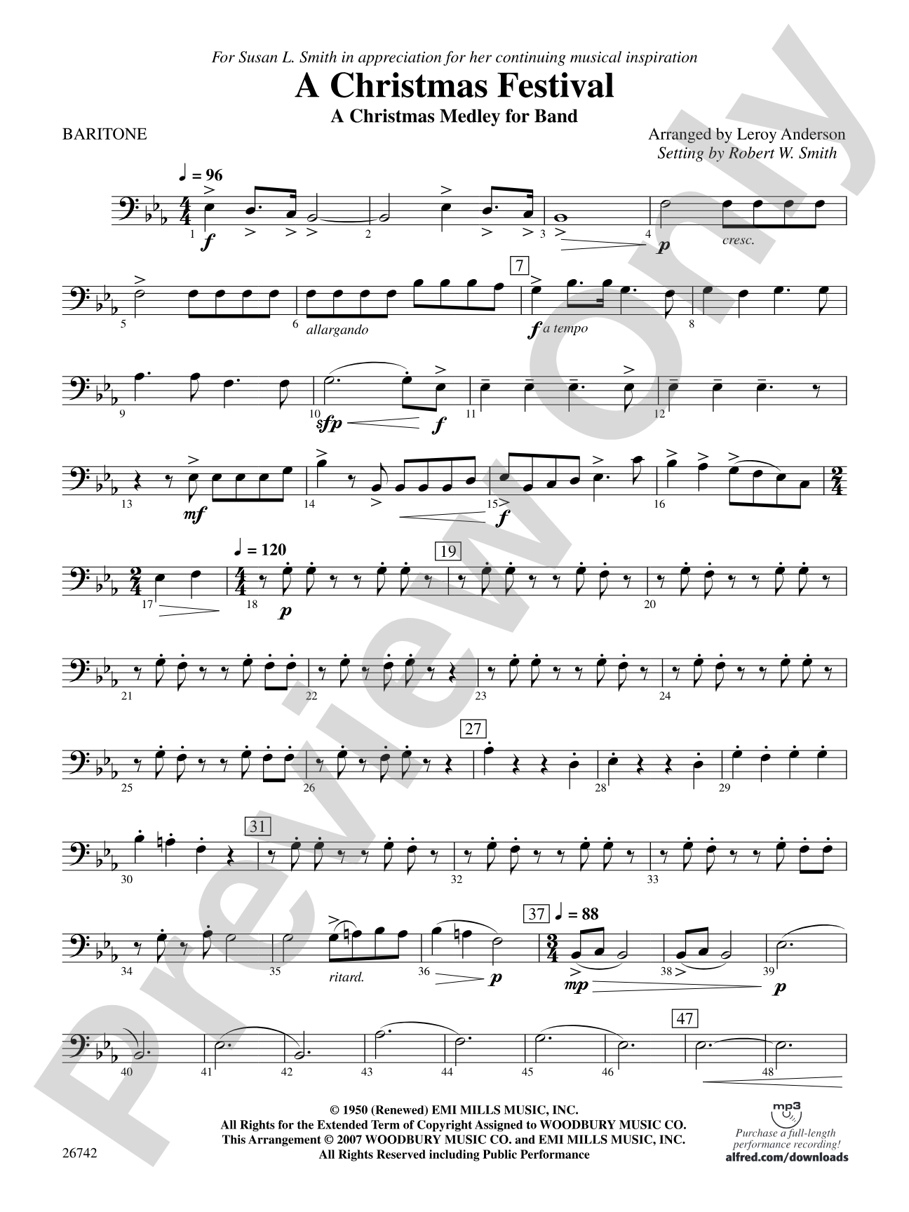 A Christmas Festival: Baritone B.C.